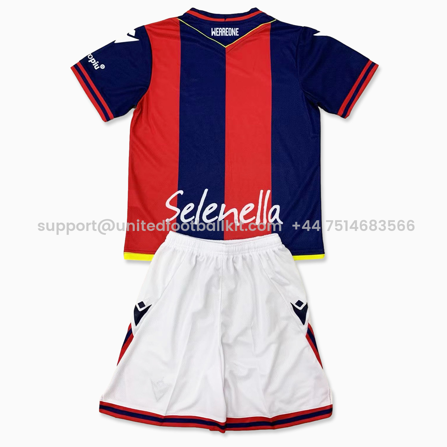 Unitedfootballkit.com | Bologna 24-25 Home Men's Adult Jersey Set - Fans Version -Customize Name, Number and Patch | Worldwide Shipping