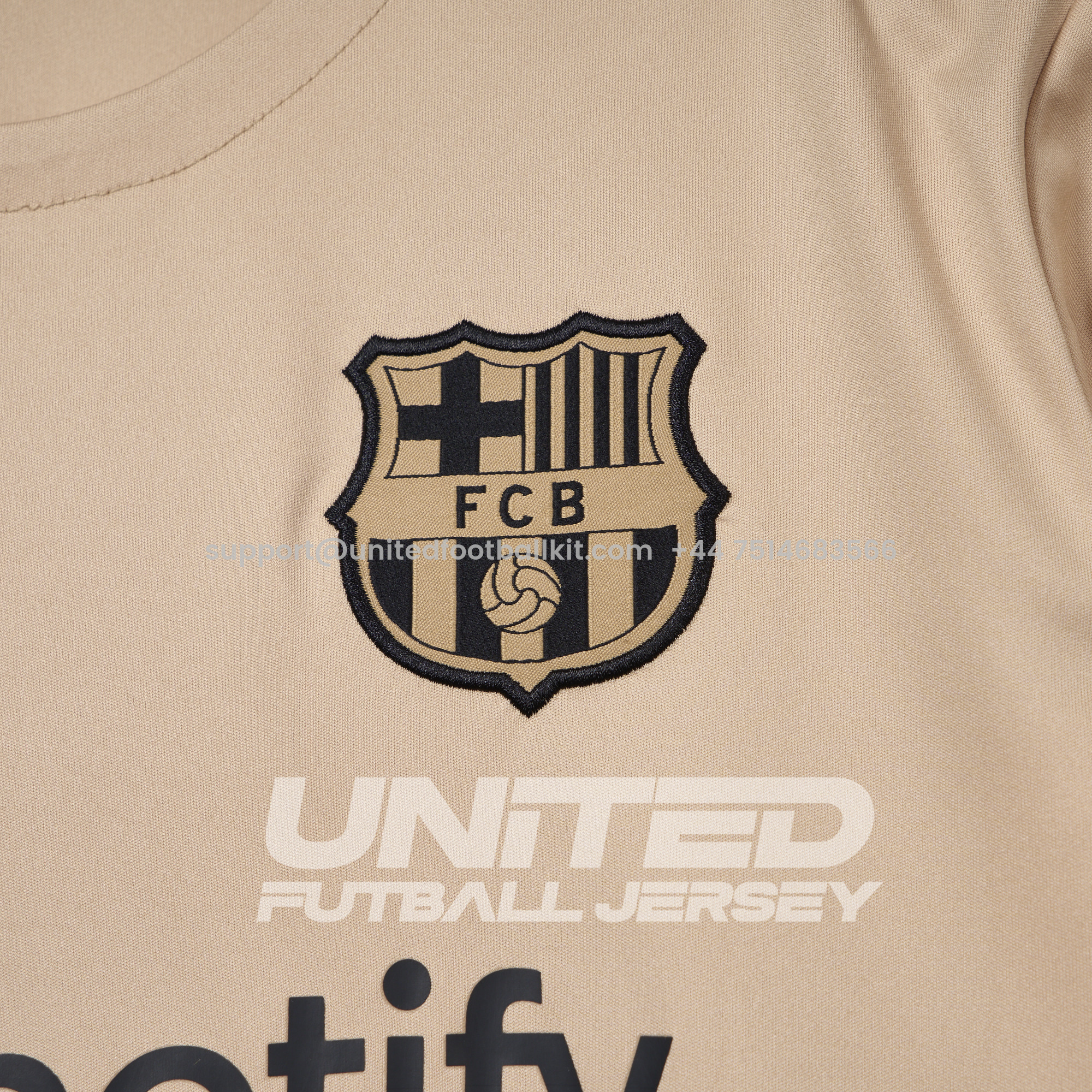 Unitedfootballkit.com | Barcelona 24-25 Frick Same Style Coach Training Shirt - Gold -Customize Name, Number and Patch | Worldwide Shipping