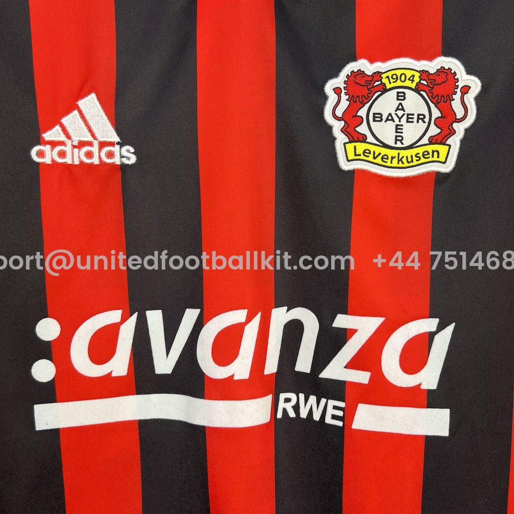 Unitedfootballkit.com | Retro Bayer 04 Leverkusen 2000-01 Home Jersey -Customize Name, Number and Patch | Worldwide Shipping