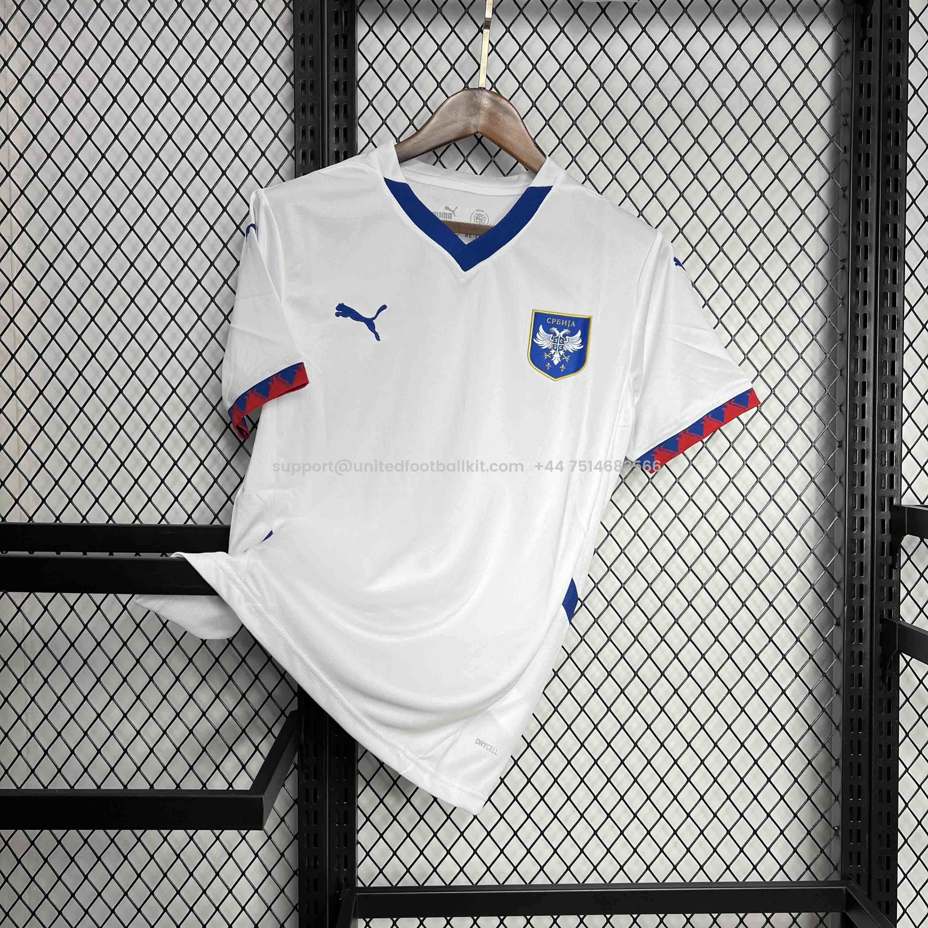 Unitedfootballkit.com | Serbia 2024 Away Jersey - Fans Version -Customize Name, Number and Patch | Worldwide Shipping