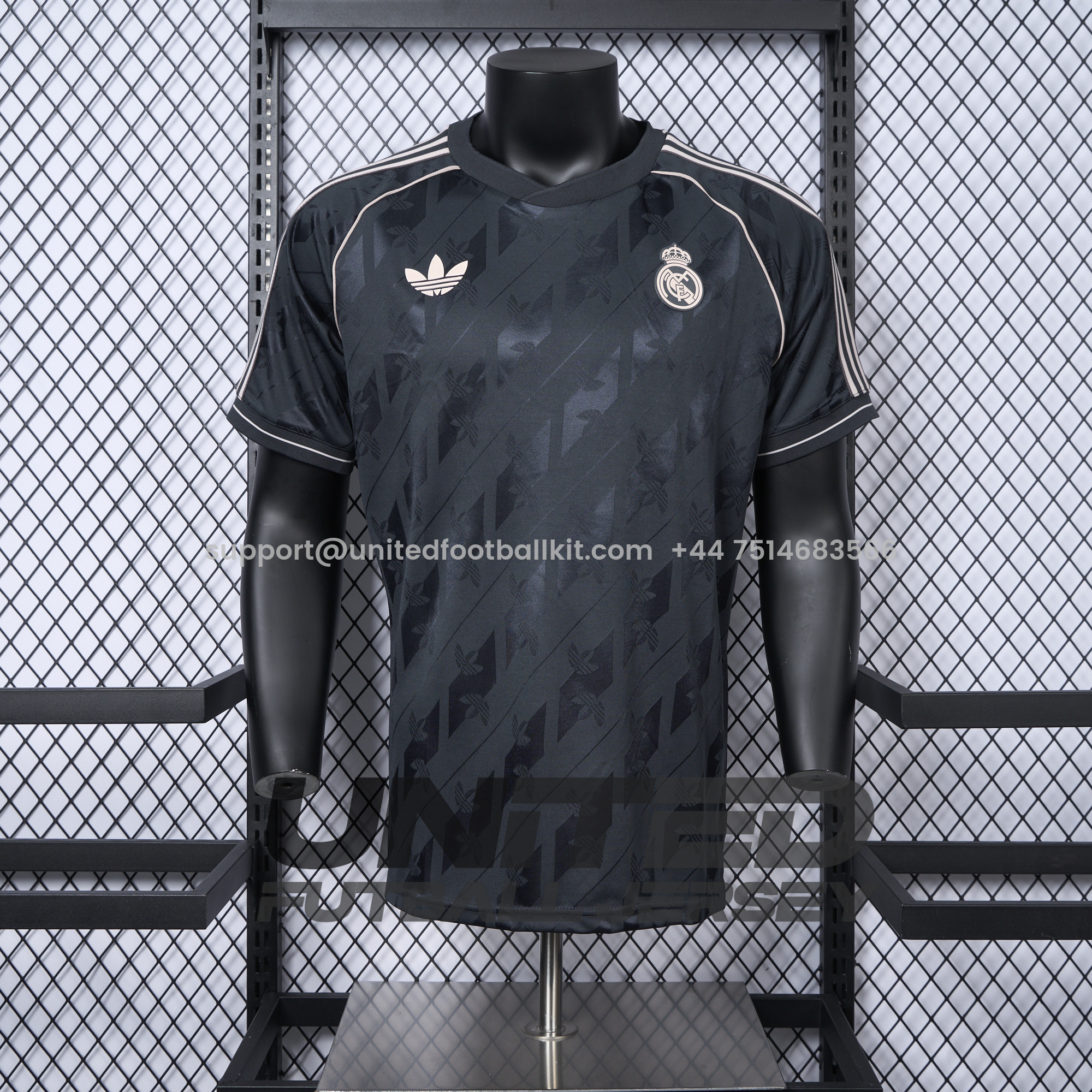 Unitedfootballkit.com | Real Madrid 24-25 Originals LFSTLR Jersey Charcoal - Player Version -Customize Name, Number and Patch | Worldwide Shipping
