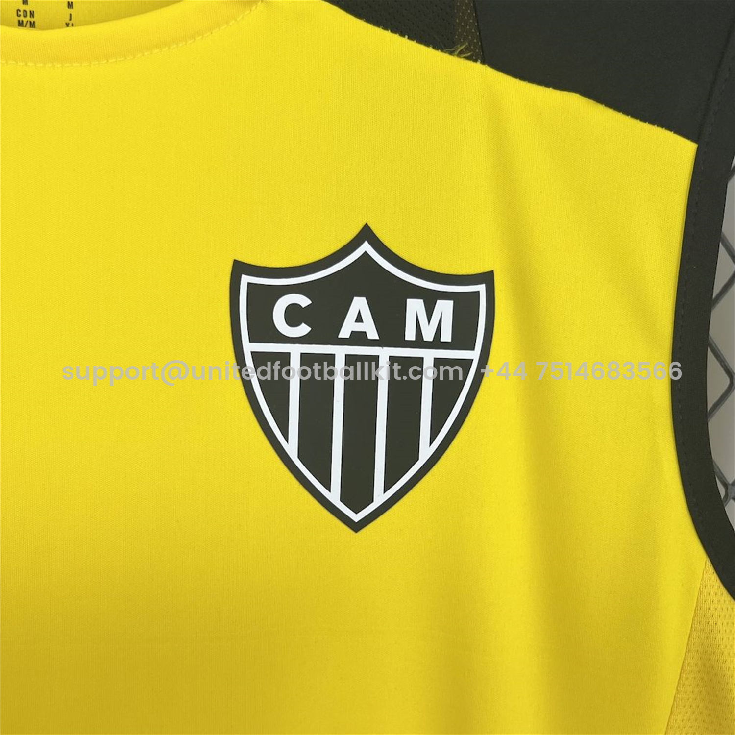 Unitedfootballkit.com | Atletico Mineiro 25-26 Yellow Pre-Match Training Vest -Customize Name, Number and Patch | Worldwide Shipping