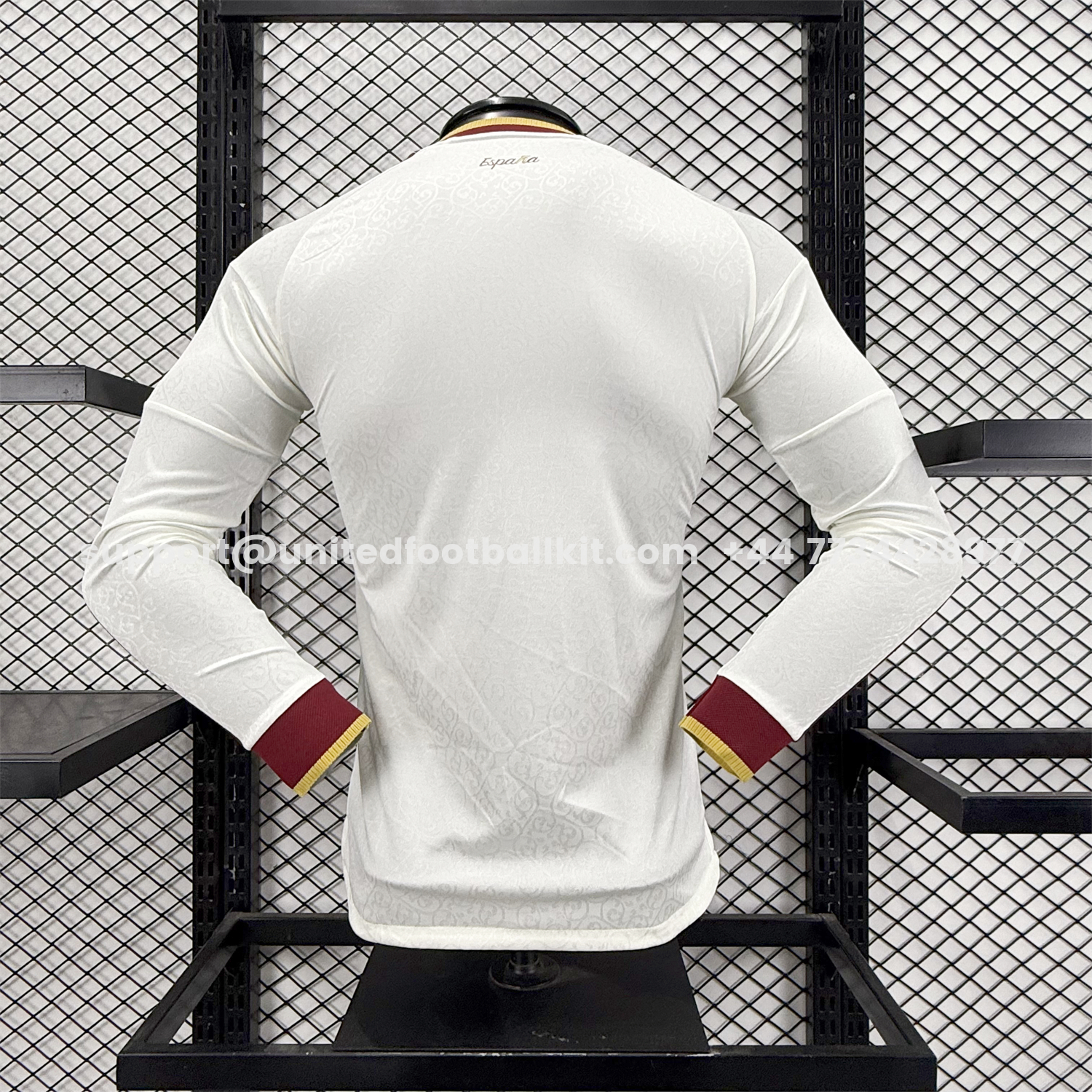 Unitedfootballkit.com | Spain 2026 Away Long Sleeves Jersey - Player Version -Customize Name, Number and Patch | Worldwide Shipping