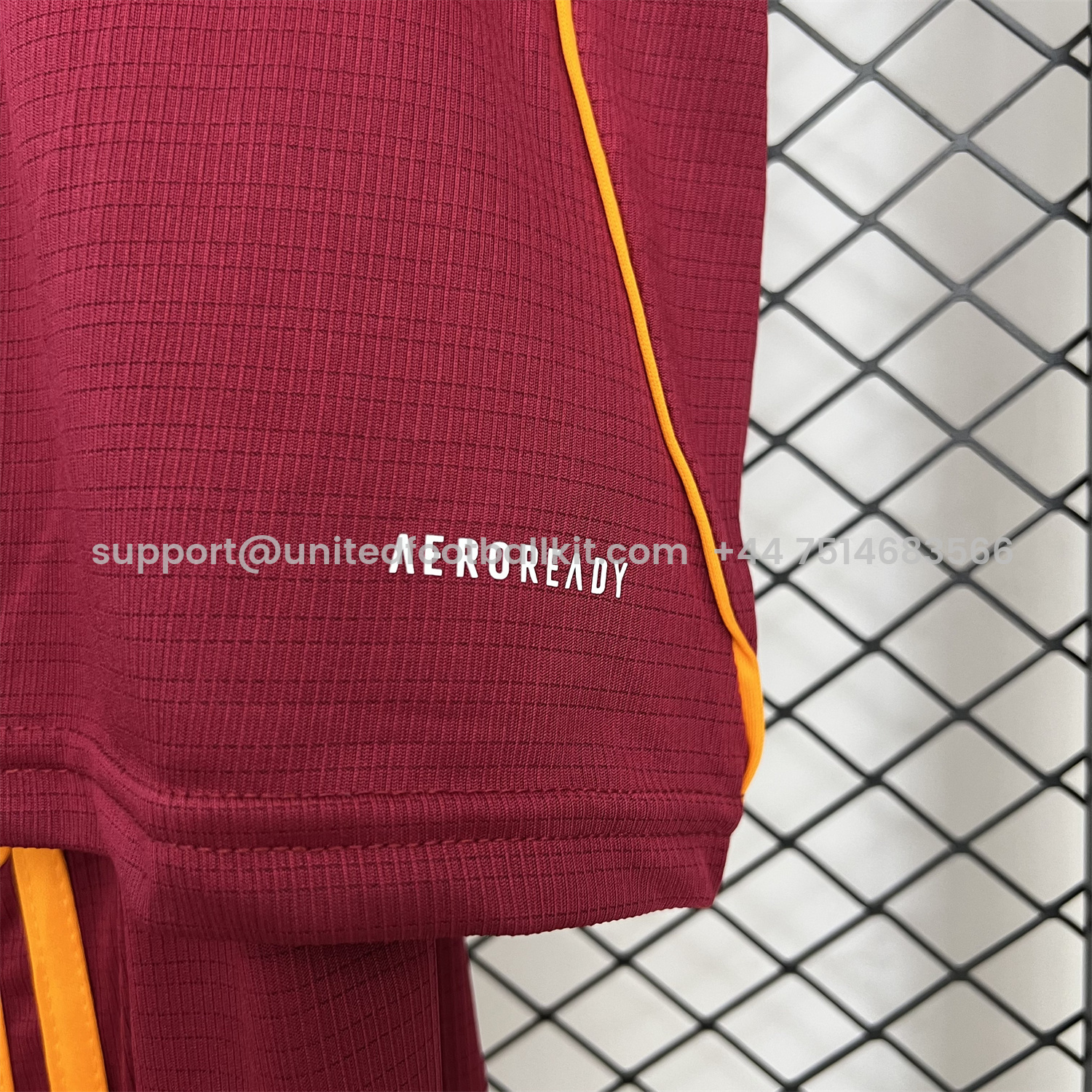 Unitedfootballkit.com | AS Roma 25-26 Home Unsponsored Kids Kit -Customize Name, Number and Patch | Worldwide Shipping
