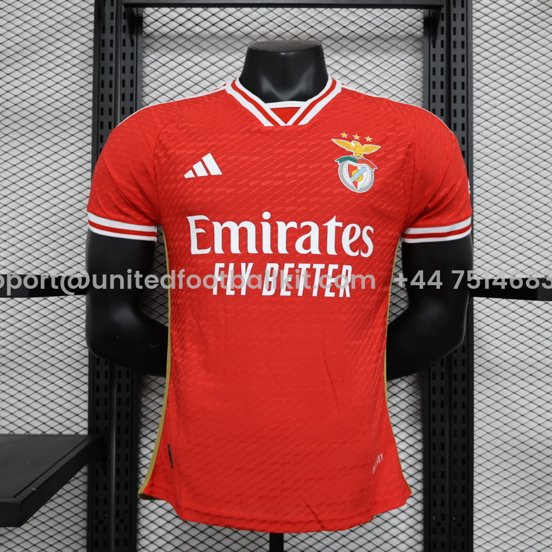 Unitedfootballkit.com | Benfica 23-24 Home Stadium Jersey - Player Version -Customize Name, Number and Patch | Worldwide Shipping
