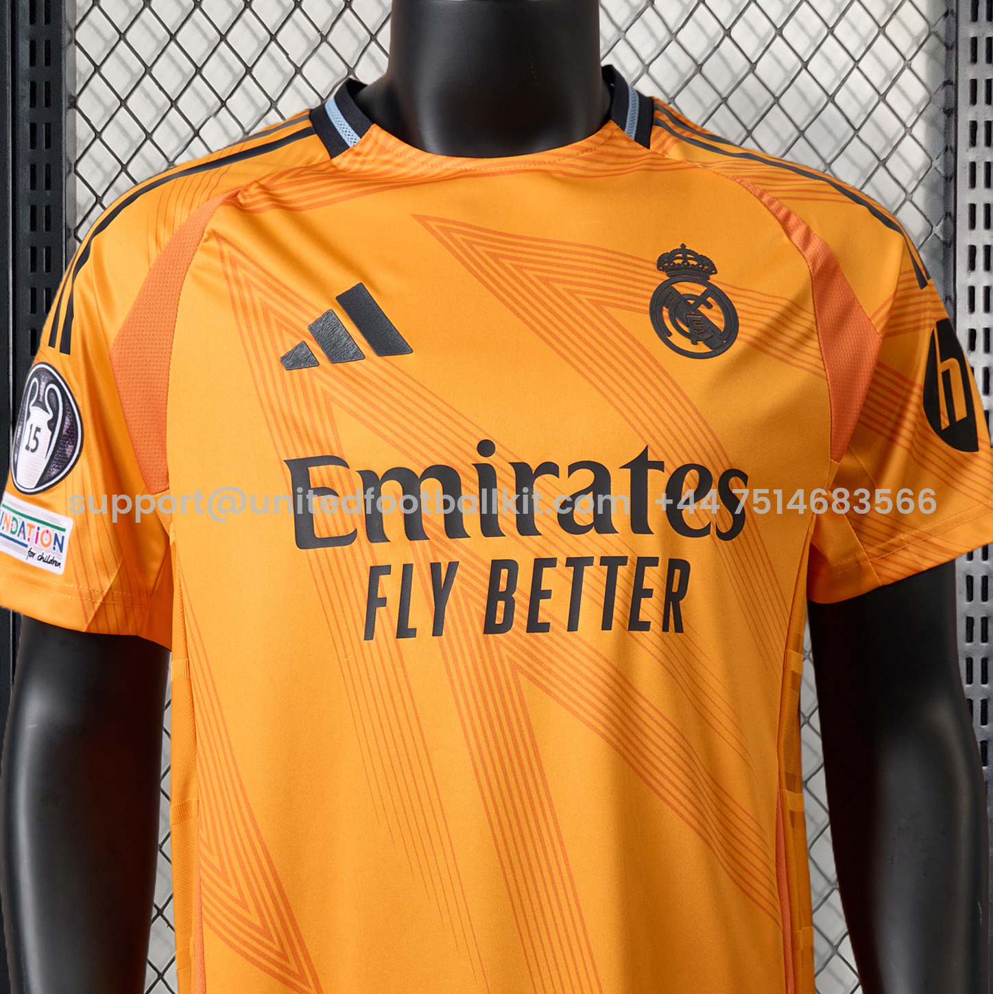 Unitedfootballkit.com | Real Madrid 24-25 Away Jersey with Bear Champ Font - Player Version -Customize Name, Number and Patch | Worldwide Shipping