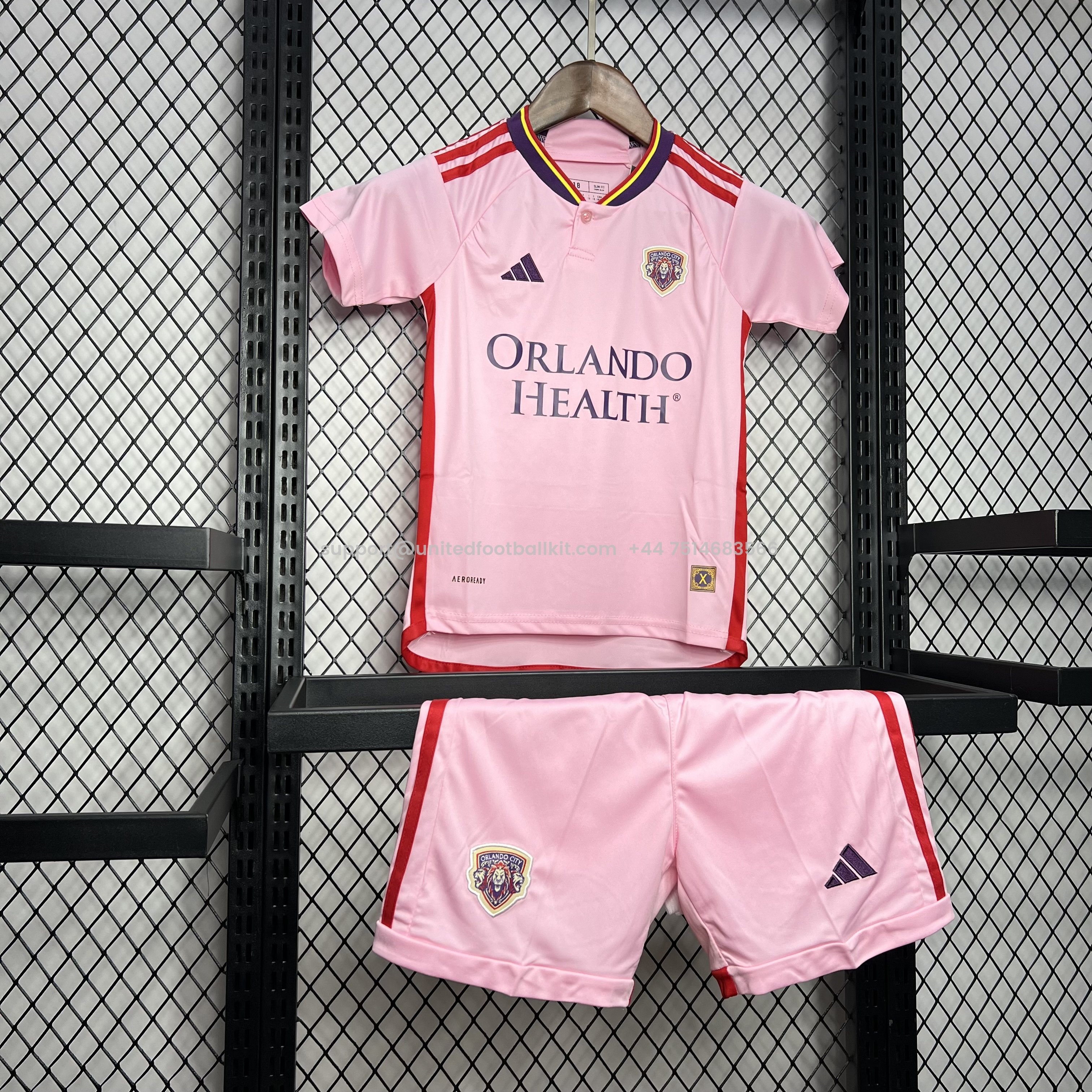Unitedfootballkit.com | Orlando City 24-25 Away Kids Kit -Customize Name, Number and Patch | Worldwide Shipping