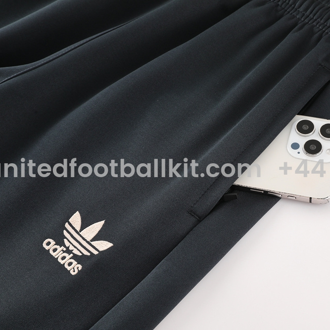 Unitedfootballkit.com | Real Madrid 24-25 Jacket Training Tracksuit - Light Pink Top and Black Pants -Customize Name, Number and Patch | Worldwide Shipping