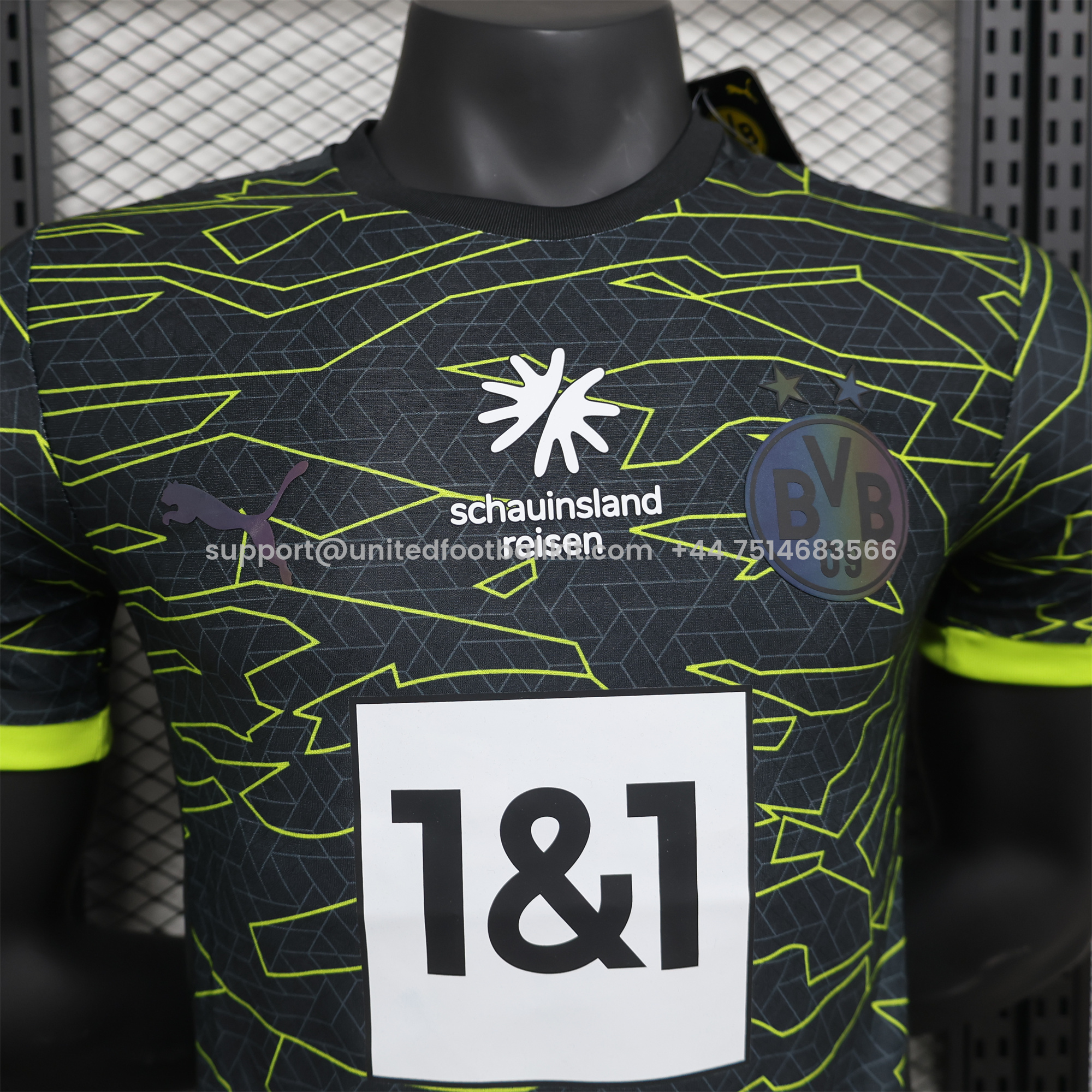 Unitedfootballkit.com | Dortmund 24-25 E-football Team Black Special Jersey - Player Version -Customize Name, Number and Patch | Worldwide Shipping