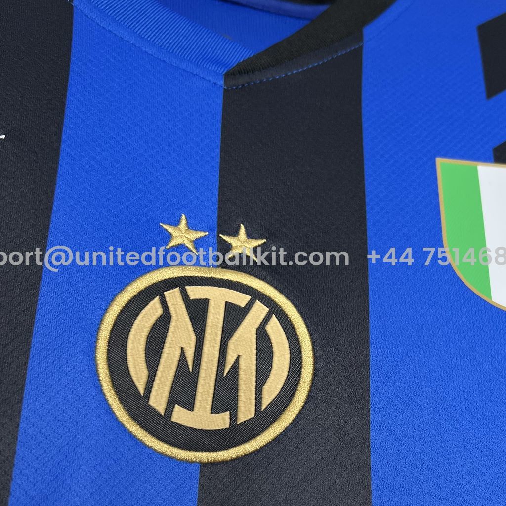 Unitedfootballkit.com | Inter Milan 24-25 Home Stadium Jersey - Fans Version -Customize Name, Number and Patch | Worldwide Shipping