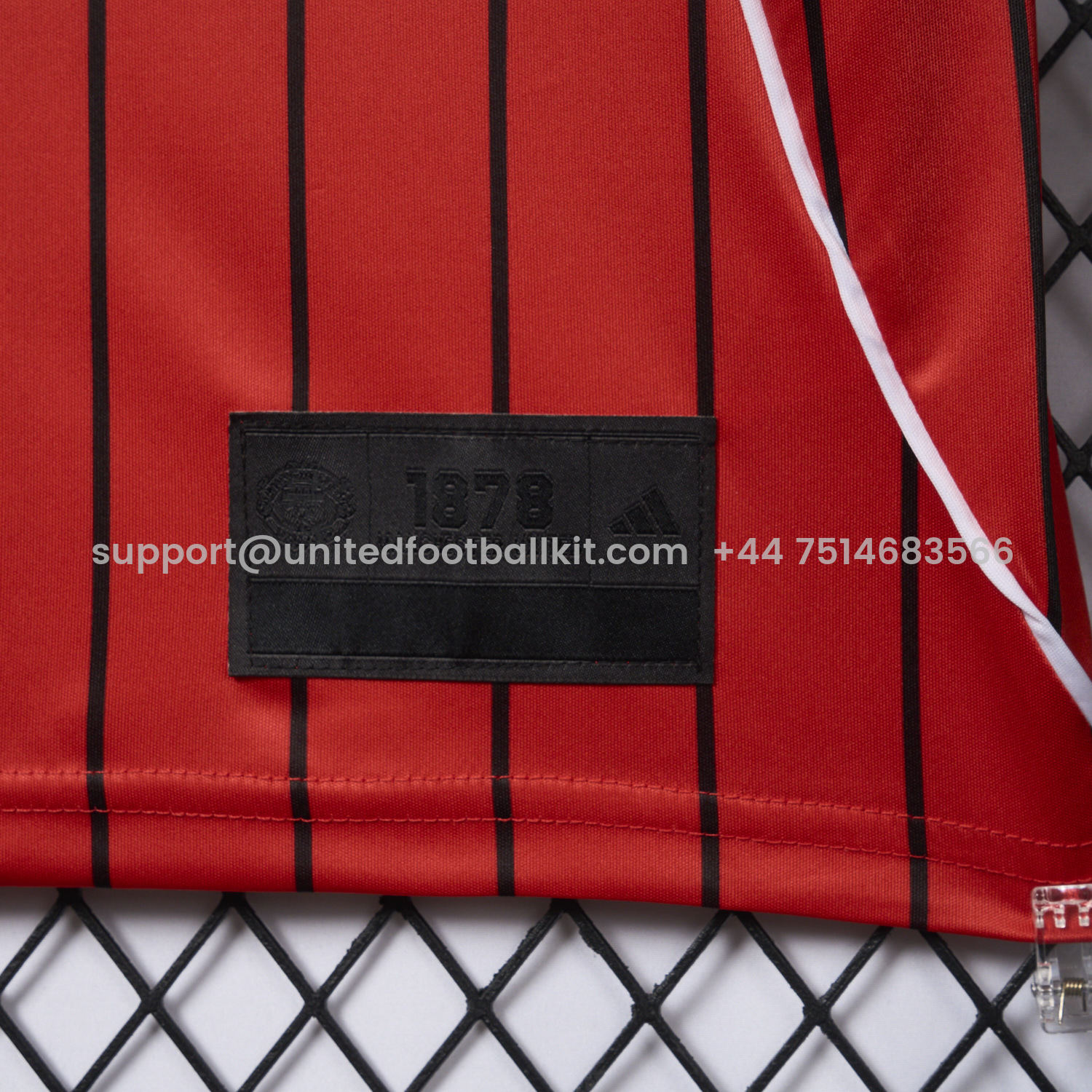 Unitedfootballkit.com | Manchester United 25-26 Red Baseball Jersey with Black Stripes -Customize Name, Number and Patch | Worldwide Shipping