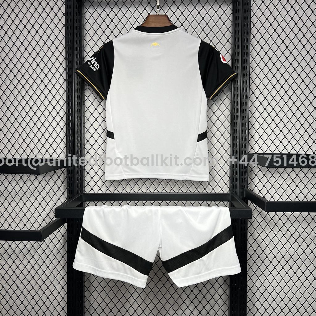 Unitedfootballkit.com | Valencia 24-25 Home Stadium Kids Kit -Customize Name, Number and Patch | Worldwide Shipping