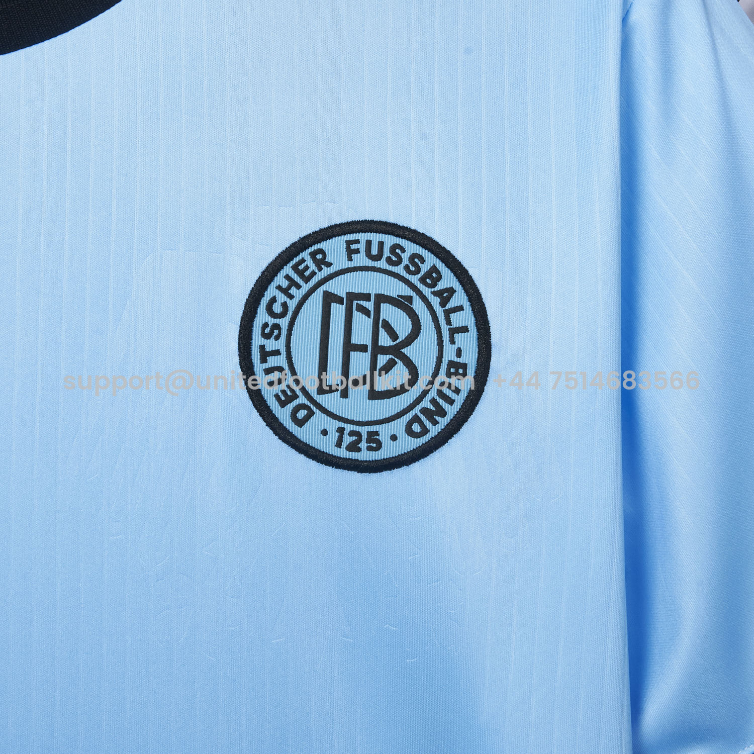 Unitedfootballkit.com | Germany 2025 125-Year Anniversary GK Blue Jersey - Fans Version -Customize Name, Number and Patch | Worldwide Shipping