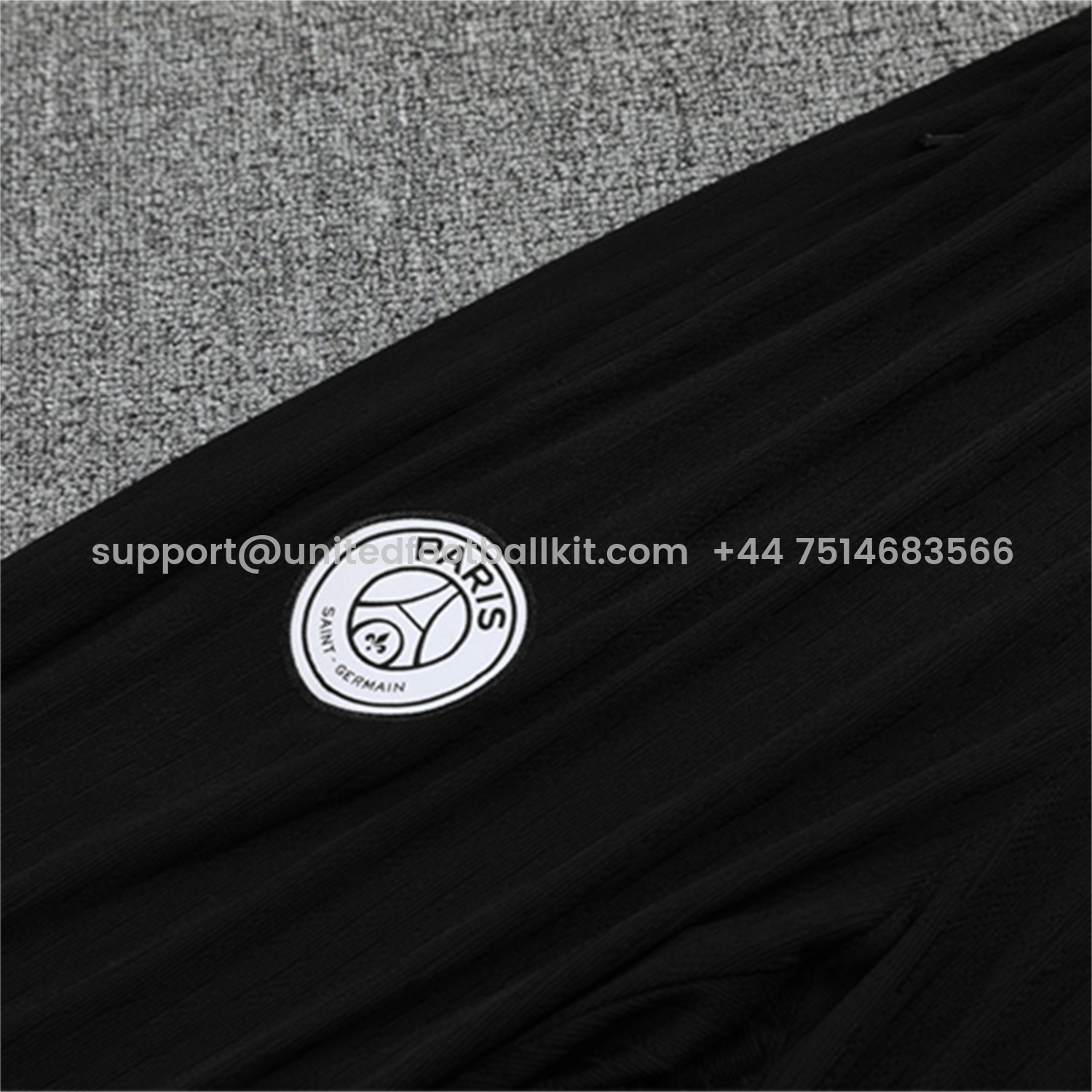 Unitedfootballkit.com | Paris Saint-Germain PSG 25-26 Kids Long Sleeve Training Set - JD Black Pink Top and Black Pants -Customize Name, Number and Patch | Worldwide Shipping