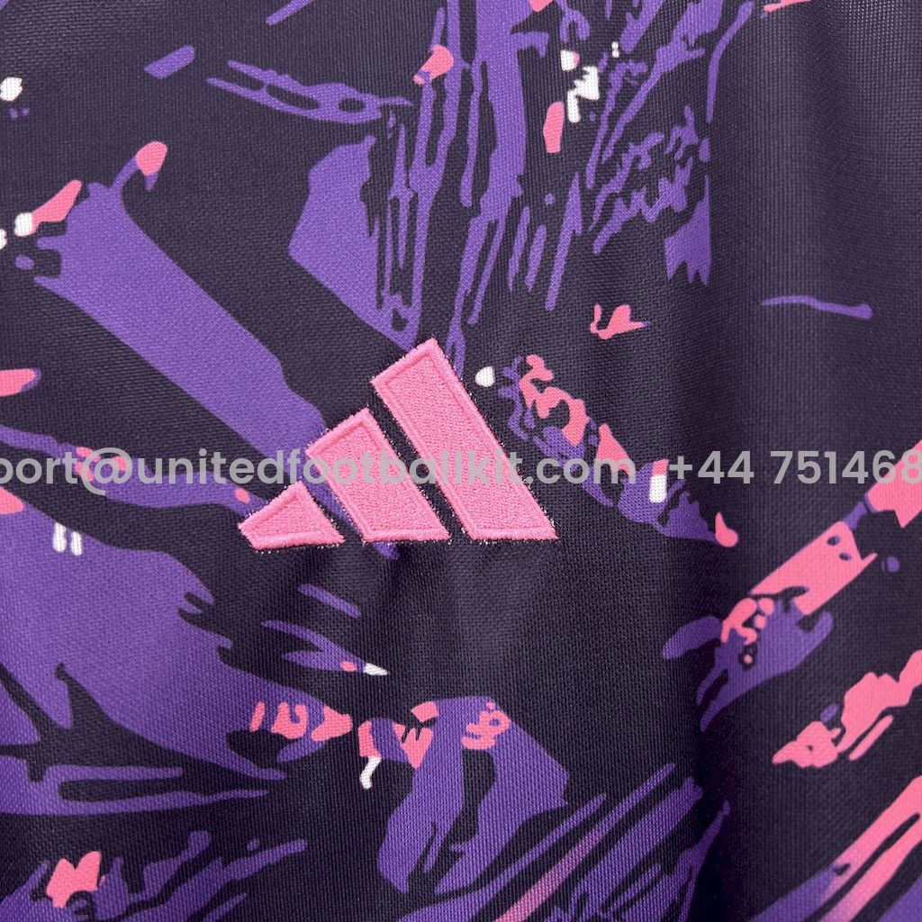 Unitedfootballkit.com | Real Madrid 24-25 Pink & Purple & Black Special Edition Jersey -Customize Name, Number and Patch | Worldwide Shipping