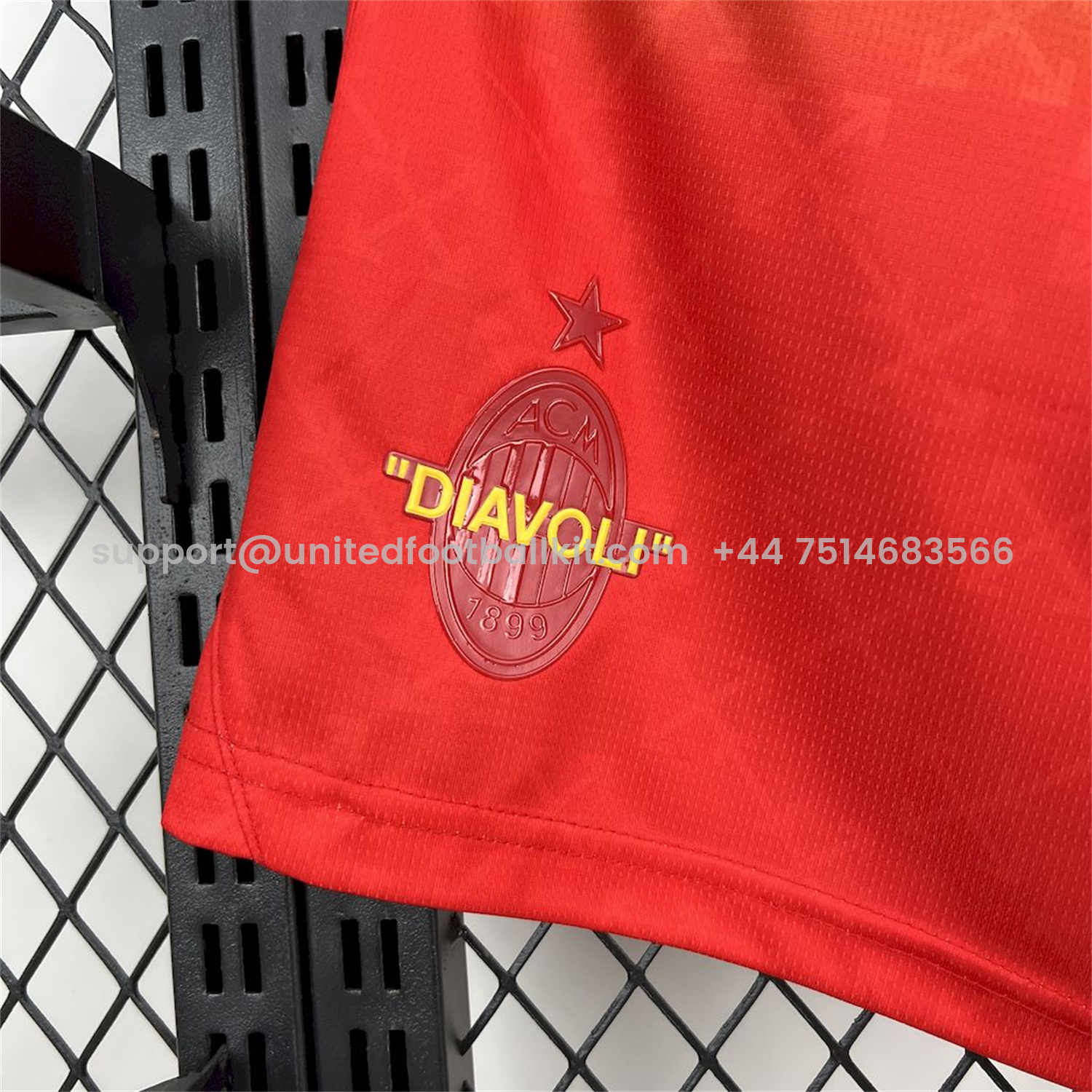 Unitedfootballkit.com | AC Milan 24-25 Fourth Red “Diavoli” Special Edition Shorts - Fans Version -Customize Name, Number and Patch | Worldwide Shipping