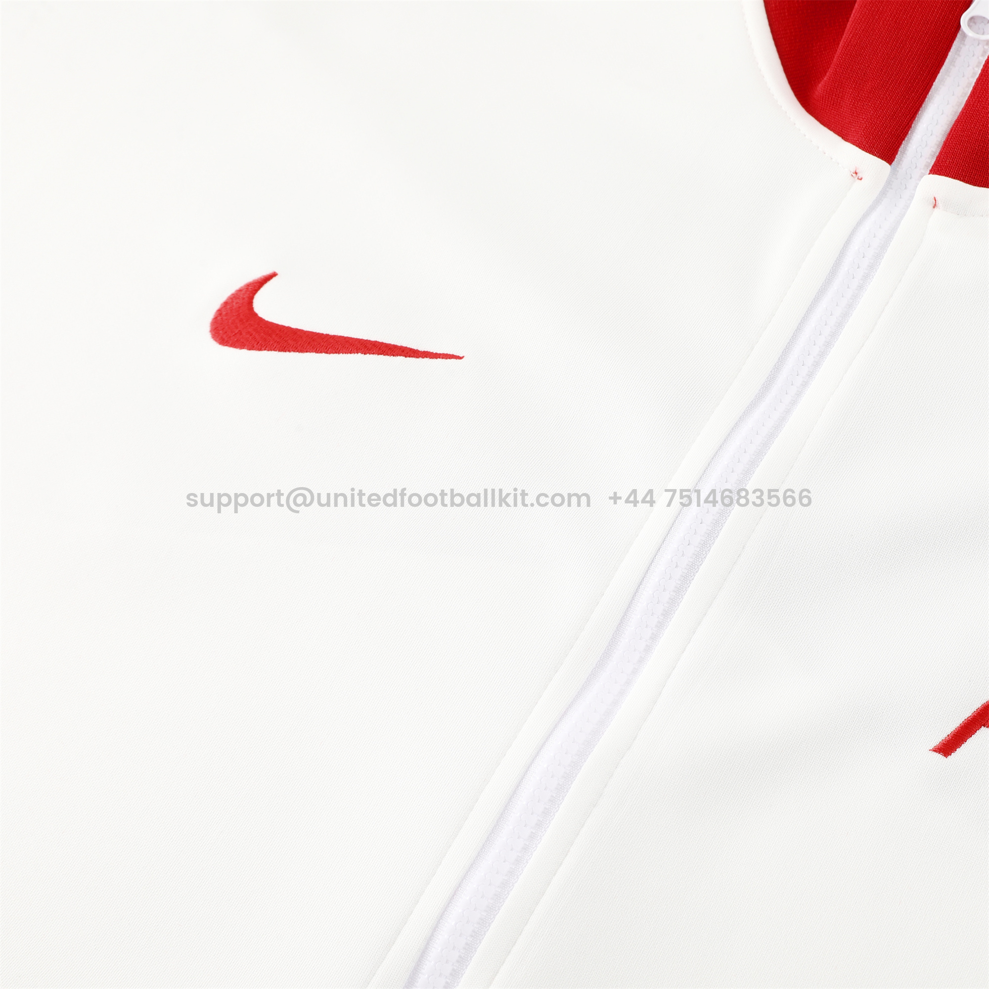 Unitedfootballkit.com | Liver.pool 24-25 Jacket Training Tracksuit - White -Customize Name, Number and Patch | Worldwide Shipping