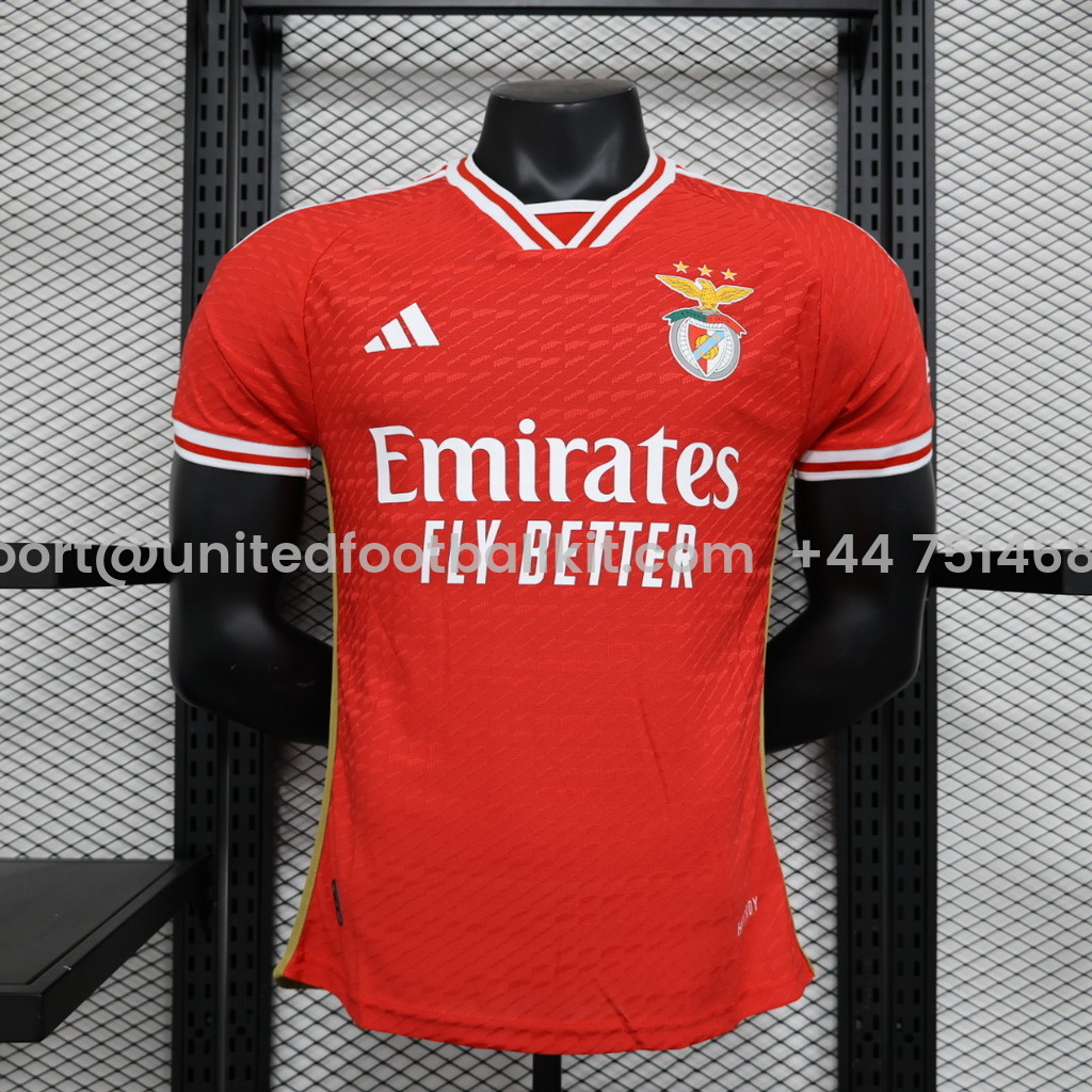 Unitedfootballkit.com | Benfica 23-24 Home Stadium Jersey - Player Version -Customize Name, Number and Patch | Worldwide Shipping