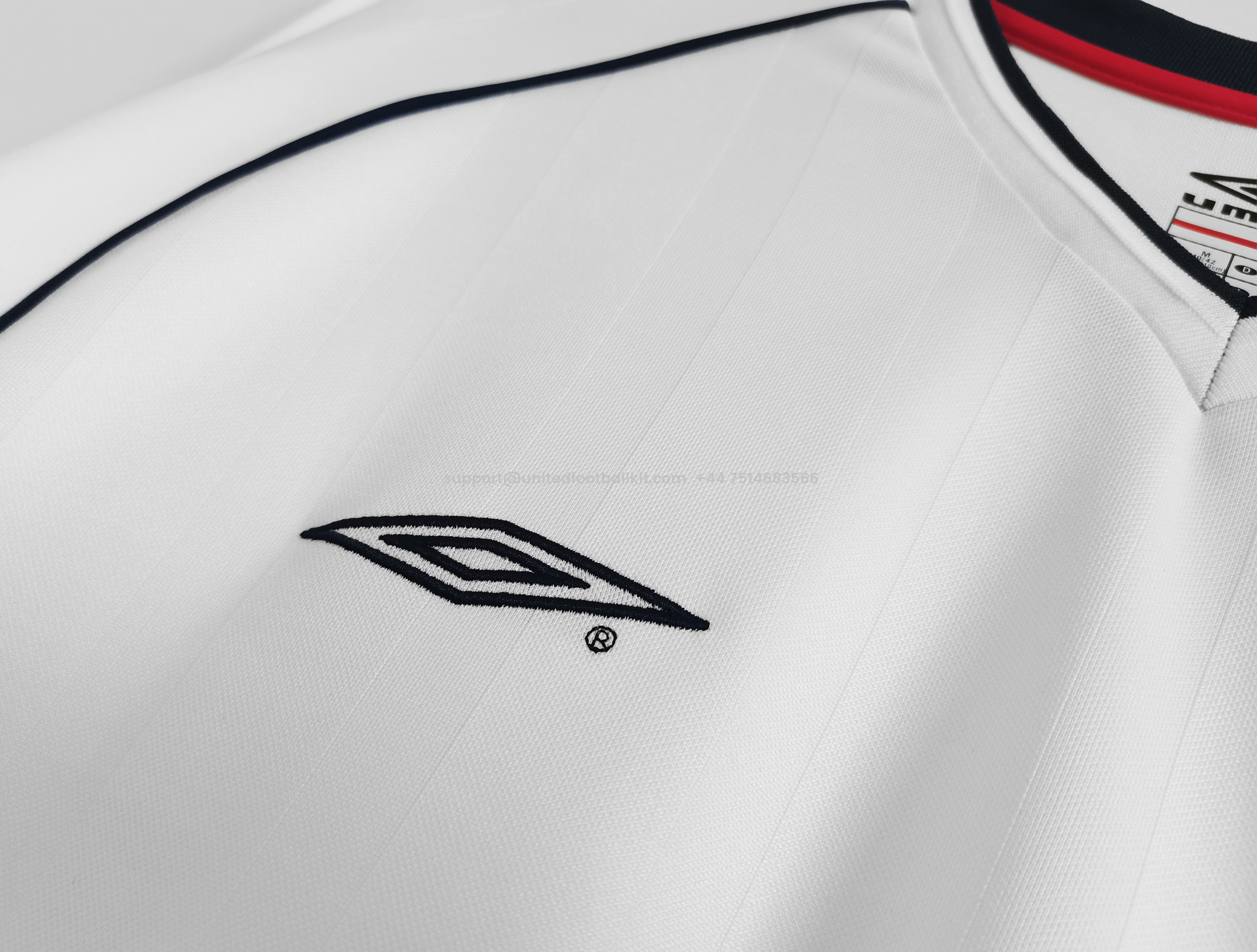 Unitedfootballkit.com | Retro England 2002 Home Stadium Long Sleeve Jersey -Customize Name, Number and Patch | Worldwide Shipping