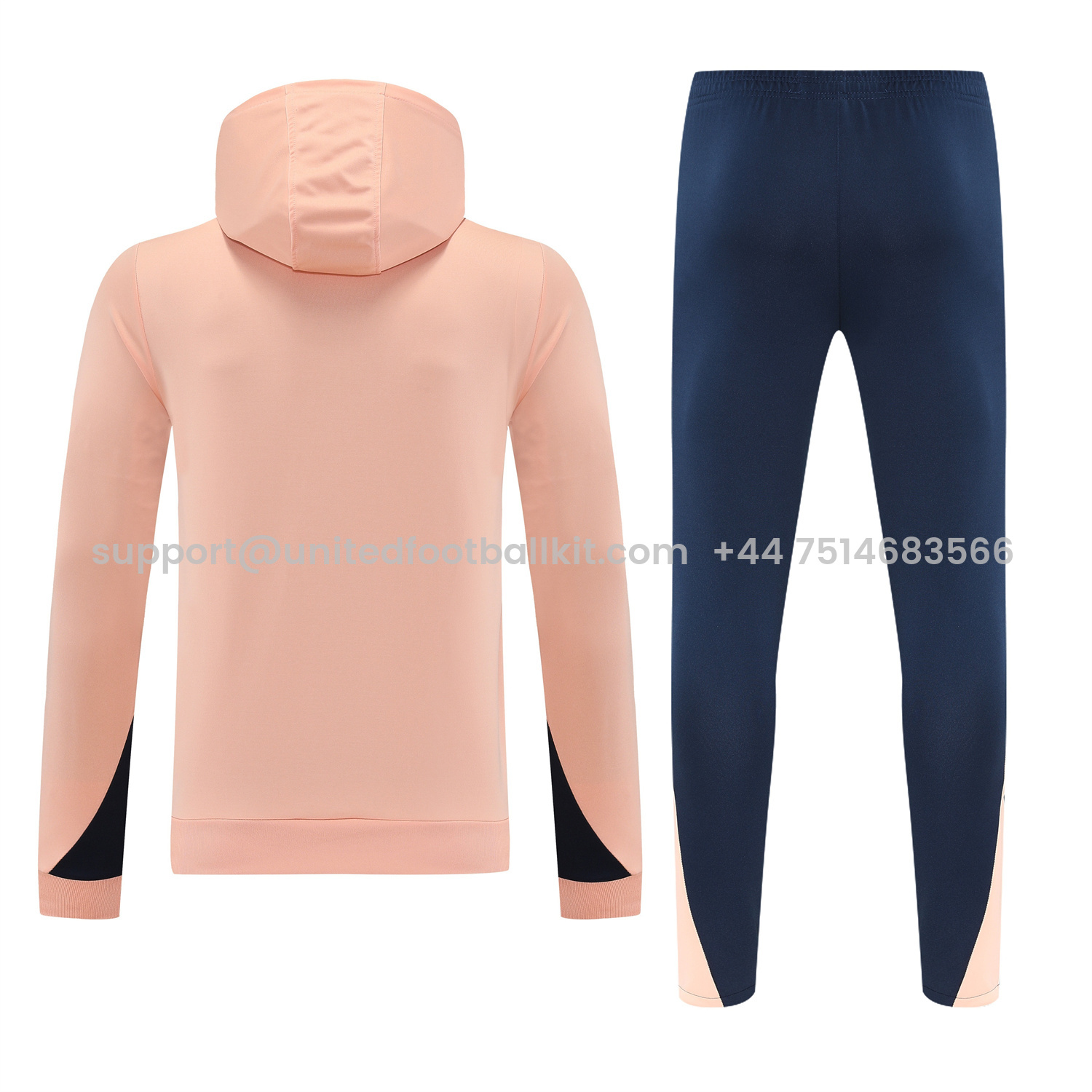 Unitedfootballkit.com | C.H.E.L.S.E.A 25-26 Traning Hoodie Set - Pink With Royal Blue -Customize Name, Number and Patch | Worldwide Shipping