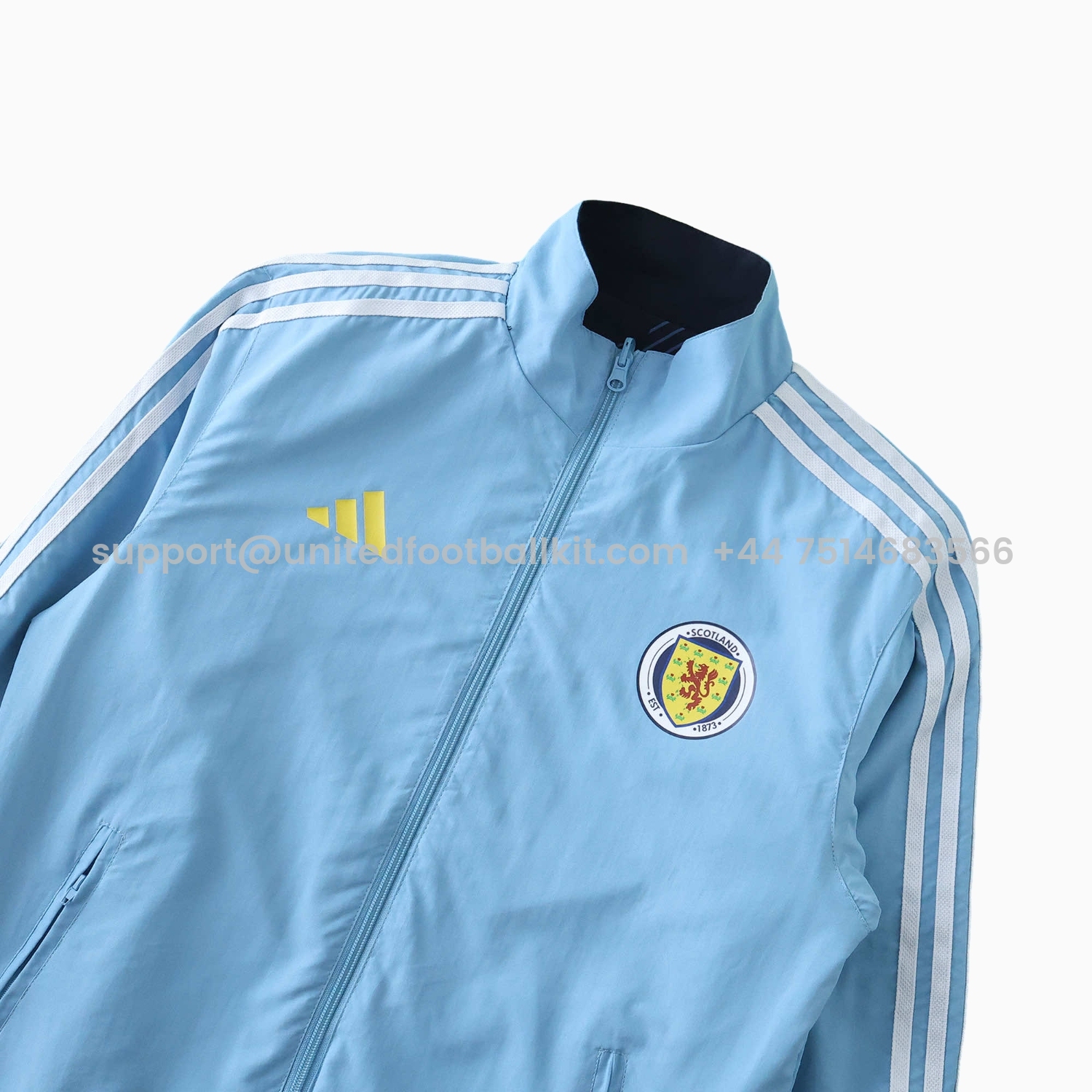 Unitedfootballkit.com | S-c-o.t l.a-n.d 24-25 Home Style Double Sided Reversible Windbreaker - Deep Blue -Customize Name, Number and Patch | Worldwide Shipping