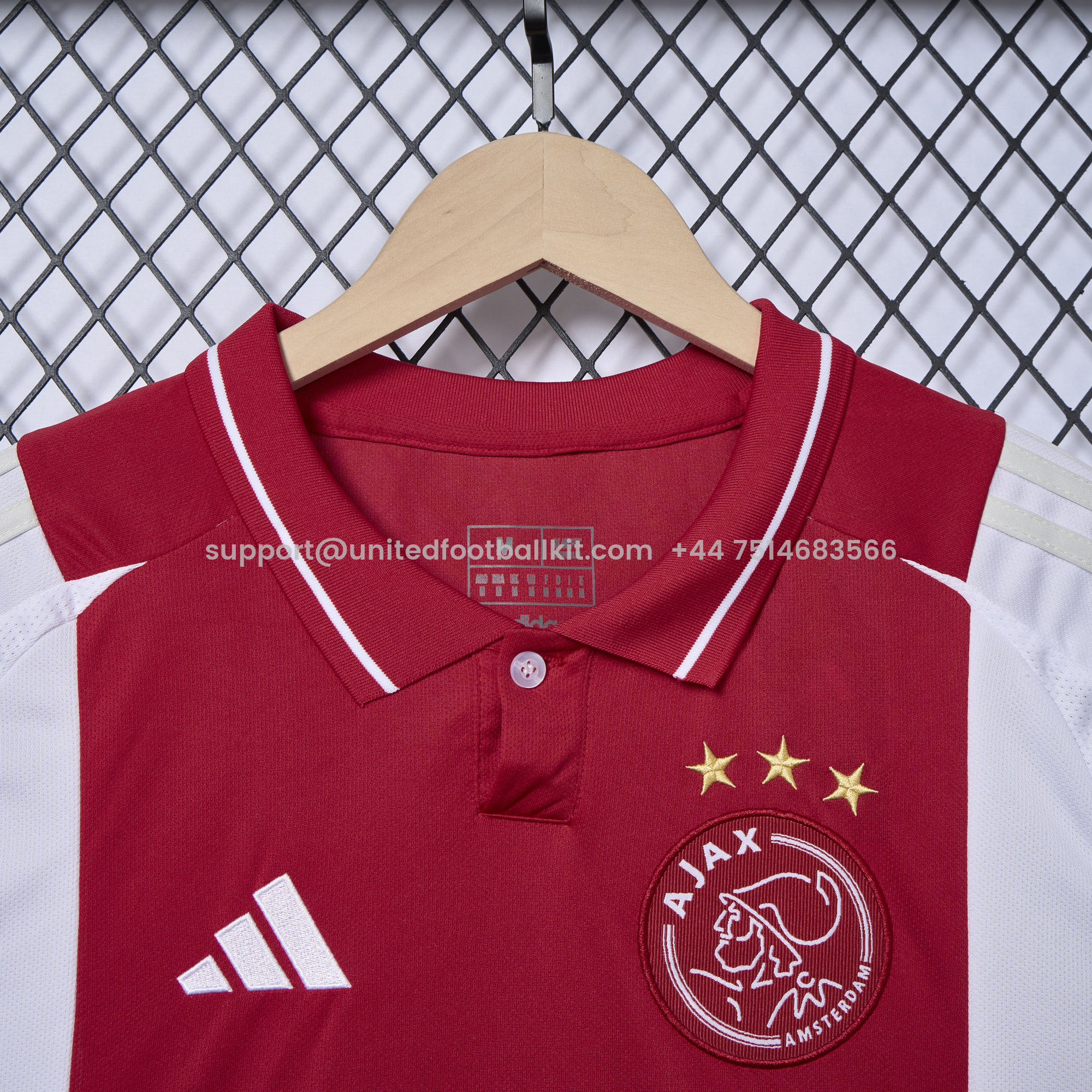 Unitedfootballkit.com | Ajax 24-25 Home Stadium Jersey - Fans Version -Customize Name, Number and Patch | Worldwide Shipping