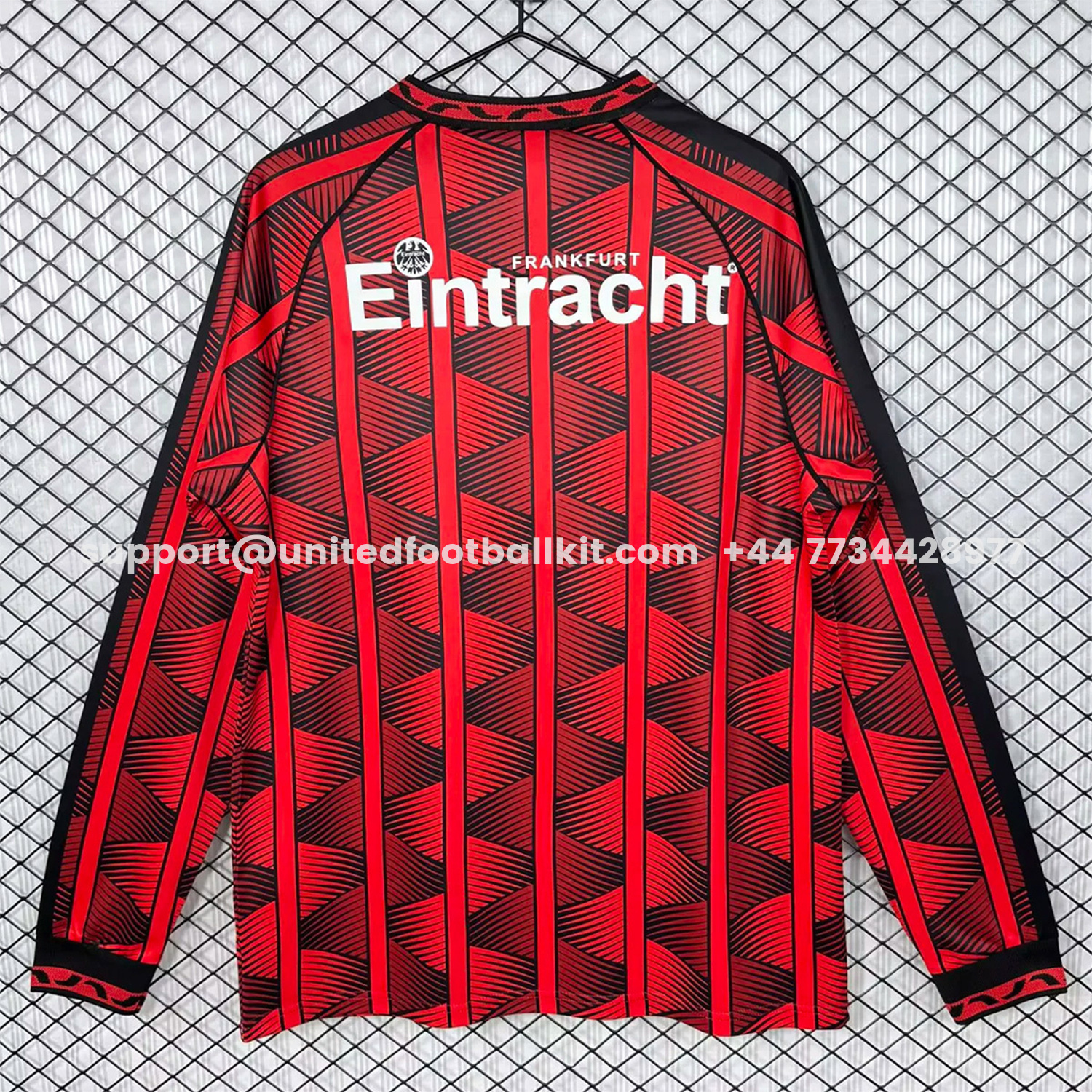 Unitedfootballkit.com | Retro Frankfurt 1995-96 Home Long Sleeves Jersey -Customize Name, Number and Patch | Worldwide Shipping
