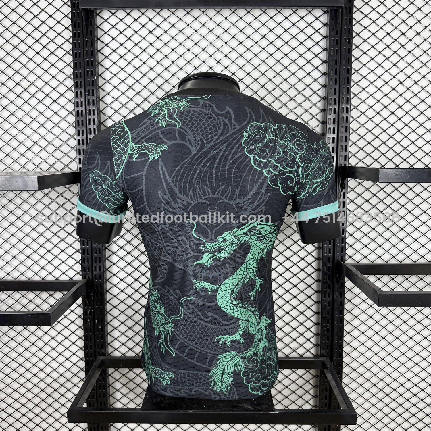 Unitedfootballkit.com | Real Madrid 25-26 Green Dragon Soars Black Jersey - Player Version -Customize Name, Number and Patch | Worldwide Shipping