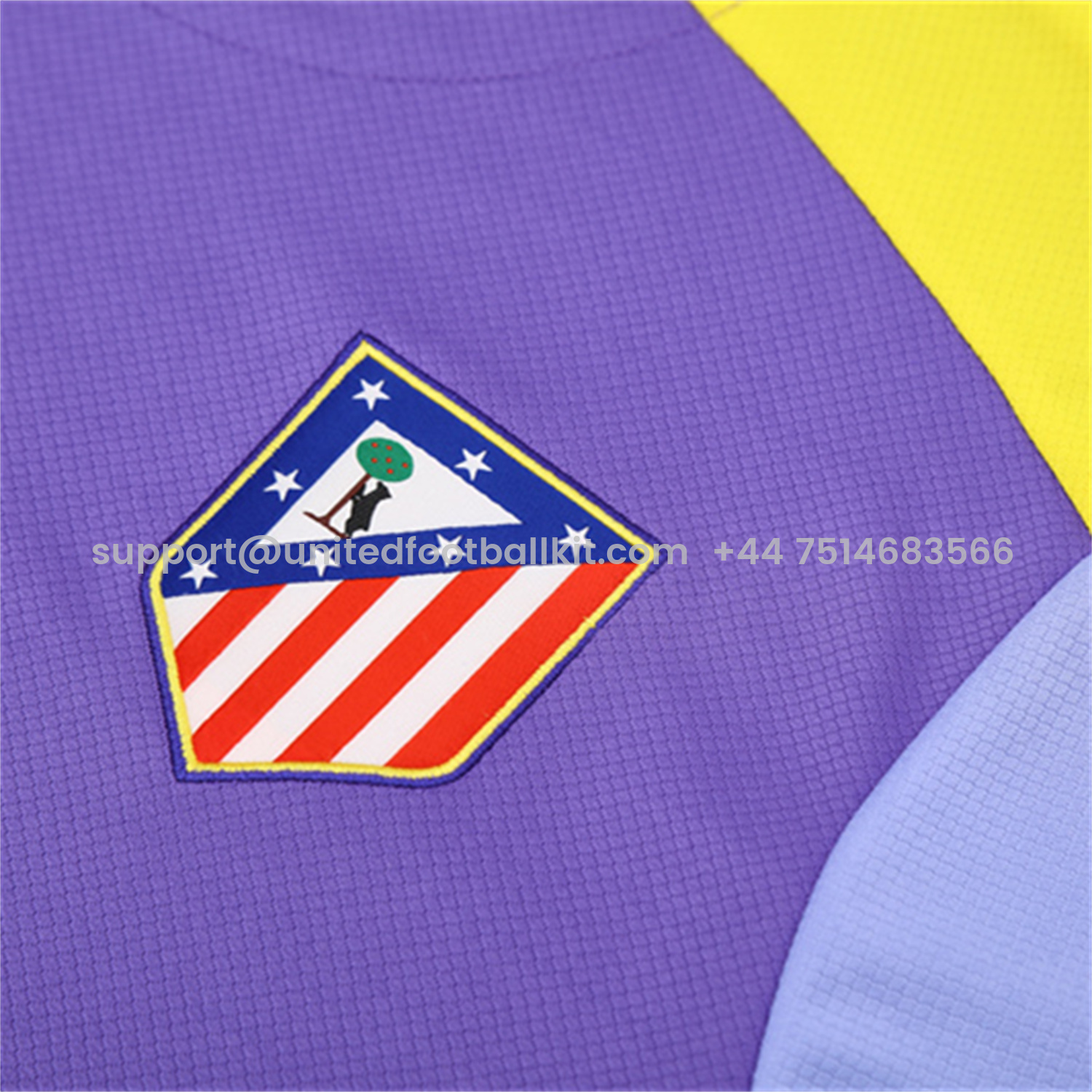 Unitedfootballkit.com | Atletico Madrid 25-26 Kids Short-Sleeve Training Set - Purple Top & Royal Blue shorts -Customize Name, Number and Patch | Worldwide Shipping