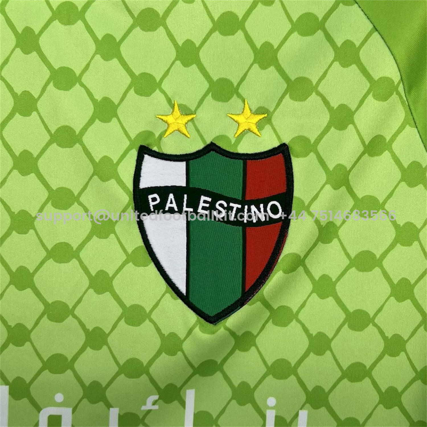 Unitedfootballkit.com | Club Deportivo Palestino 25-26 Green Goalkeeper Jersey - Fans Version -Customize Name, Number and Patch | Worldwide Shipping