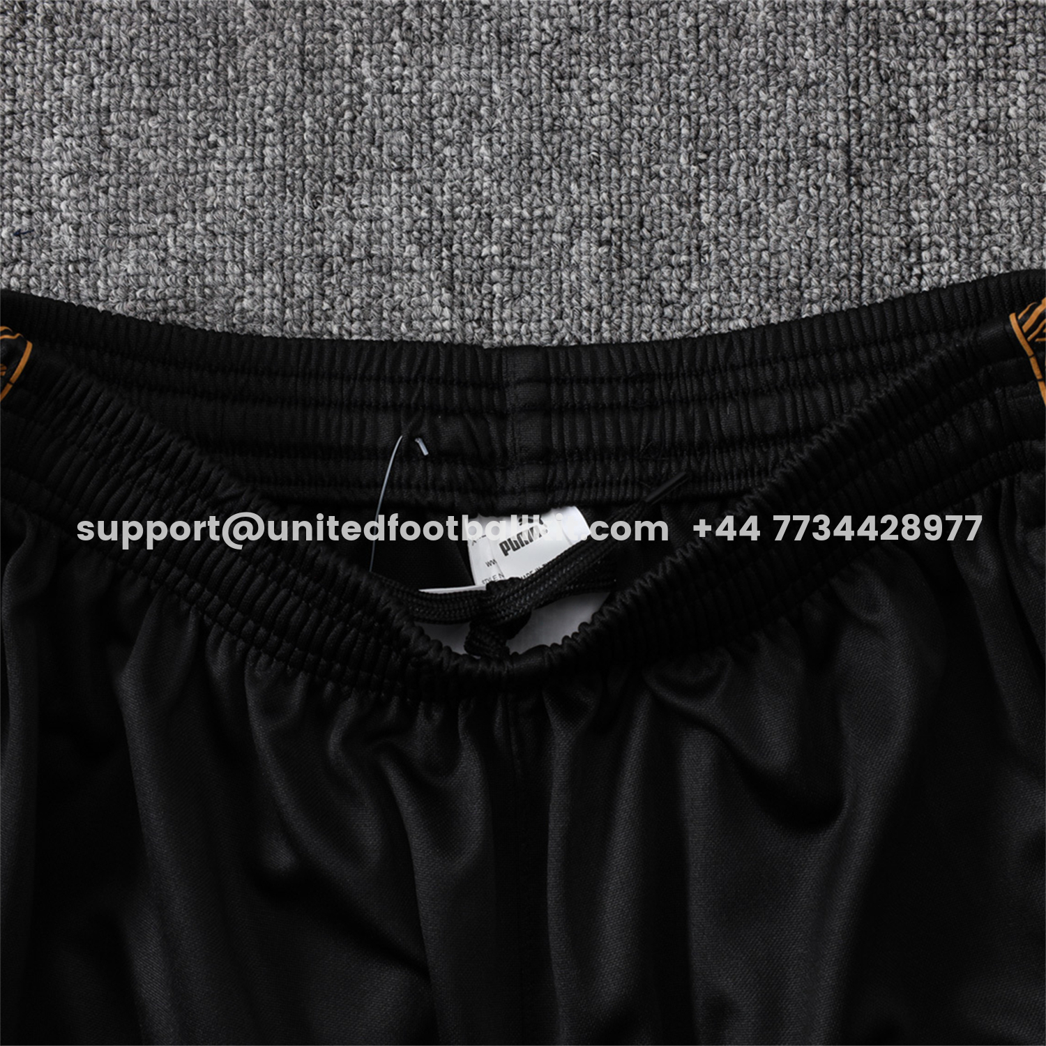 Unitedfootballkit.com | Portugal 2026 Long Sleeve Training Set - Gold Lines Black Top & Pants -Customize Name, Number and Patch | Worldwide Shipping