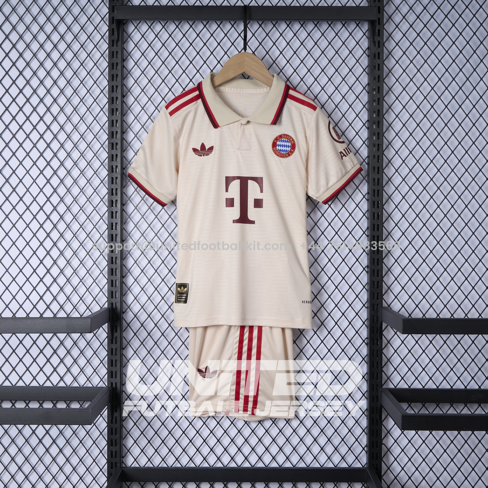 Unitedfootballkit.com | Bayern Munich 24-25 Third Kids Kit - Fans Version -Customize Name, Number and Patch | Worldwide Shipping