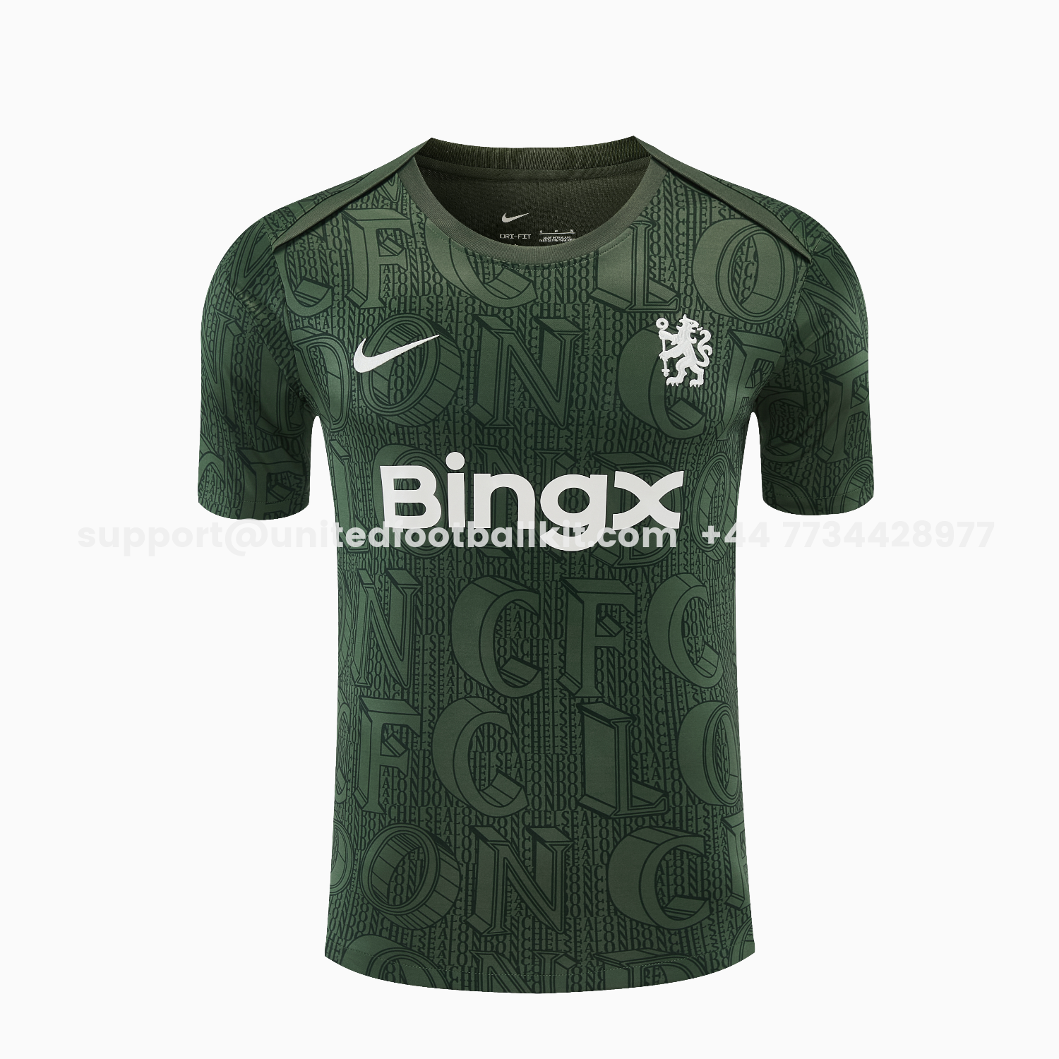 Unitedfootballkit.com | C.H.E.L.S.E.A 25-26 Short-Sleeve Training Set - Dark Green Top & Dark Green Pants -Customize Name, Number and Patch | Worldwide Shipping