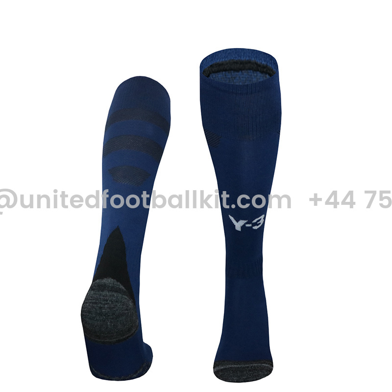 Unitedfootballkit.com | Japan 2024 Y3 Socks - Deep Blue -Customize Name, Number and Patch | Worldwide Shipping