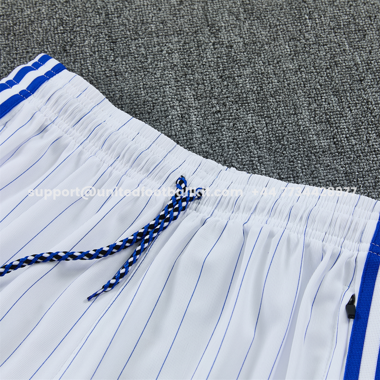 Unitedfootballkit.com | C.H.E.L.S.E.A 25-26 Retro Style Vest Training Set - Blue Top & White With Blue Stripes Pants -Customize Name, Number and Patch | Worldwide Shipping
