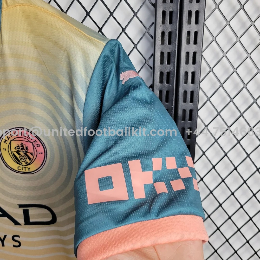 Unitedfootballkit.com | Manchester City 24-25 Fourth Jersey - Fans Version -Customize Name, Number and Patch | Worldwide Shipping