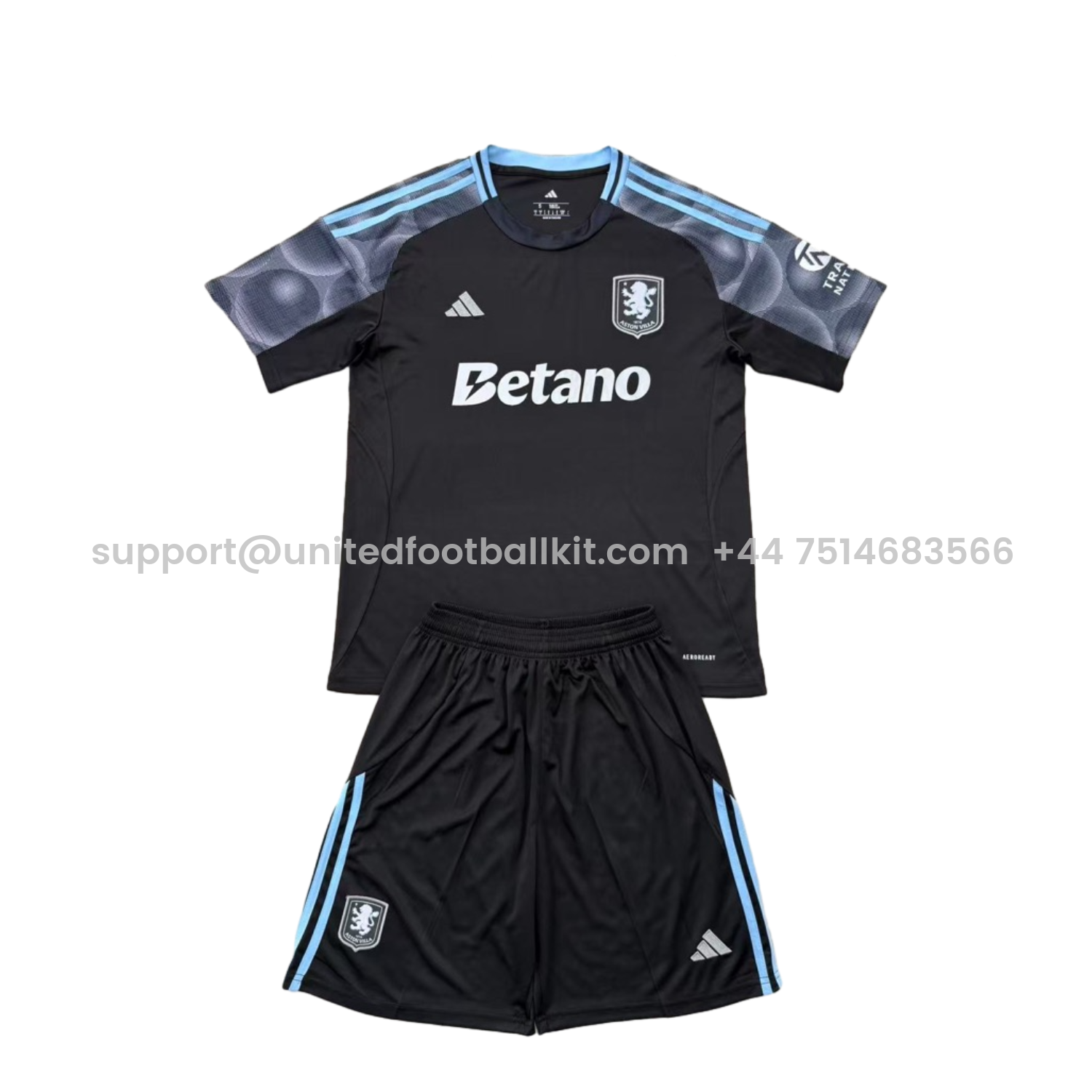 Unitedfootballkit.com | Aston Villa 25-26 Away Men's Adult Jersey Set - Fans Version -Customize Name, Number and Patch | Worldwide Shipping