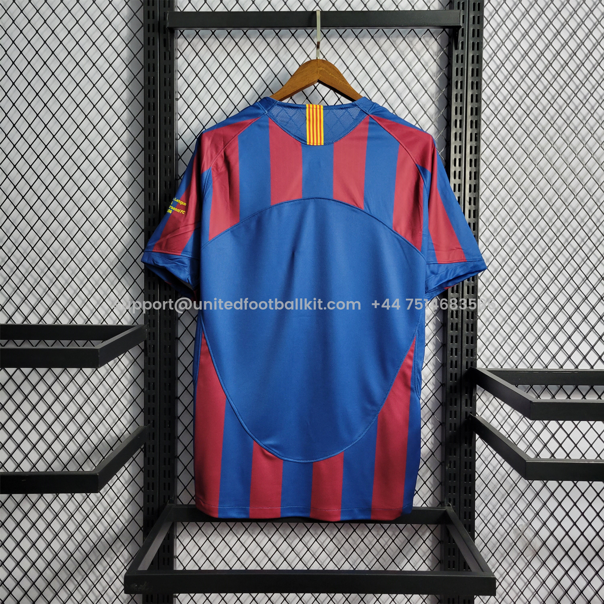 Unitedfootballkit.com | Retro Barcelona 05-06 Home Stadium Jersey - UEFA Champions League Final -Customize Name, Number and Patch | Worldwide Shipping