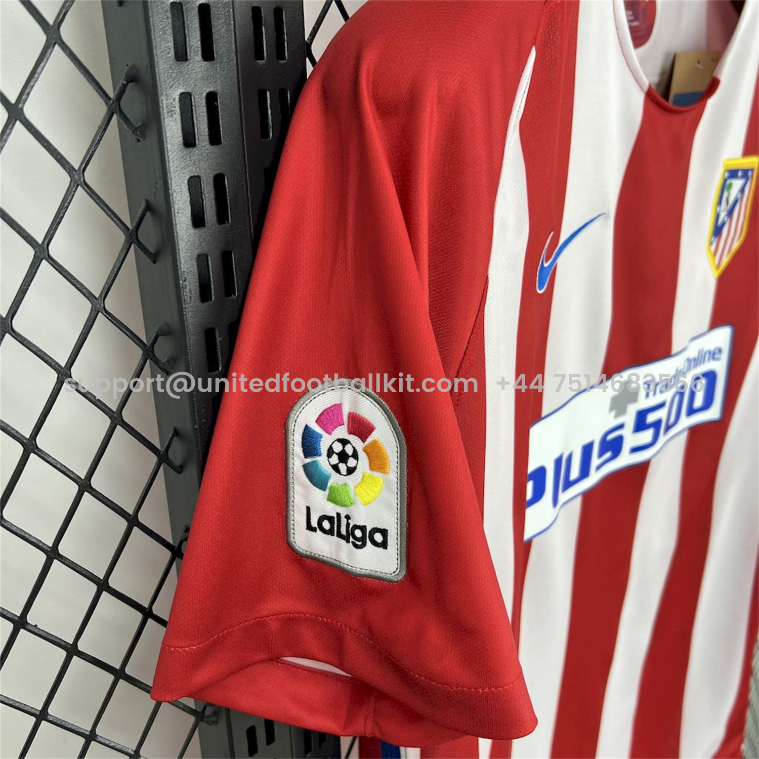 Unitedfootballkit.com | Retro Atletico Madrid 2016-17 Home Jersey -Customize Name, Number and Patch | Worldwide Shipping