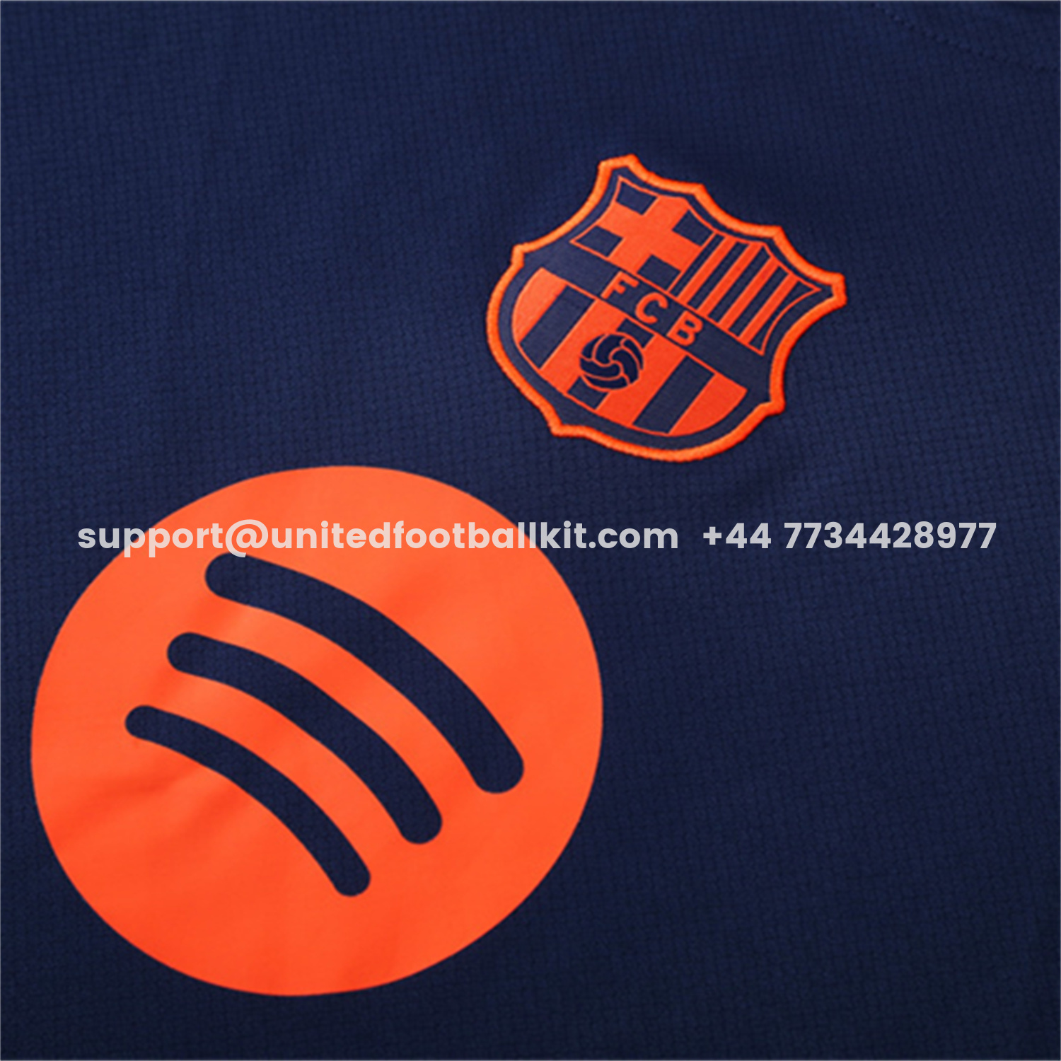 Unitedfootballkit.com | Barcelona 25-26 Kids Short-Sleeve Training Set - Royal Blue Top Orange Sponsor & Royal Blue Shorts -Customize Name, Number and Patch | Worldwide Shipping