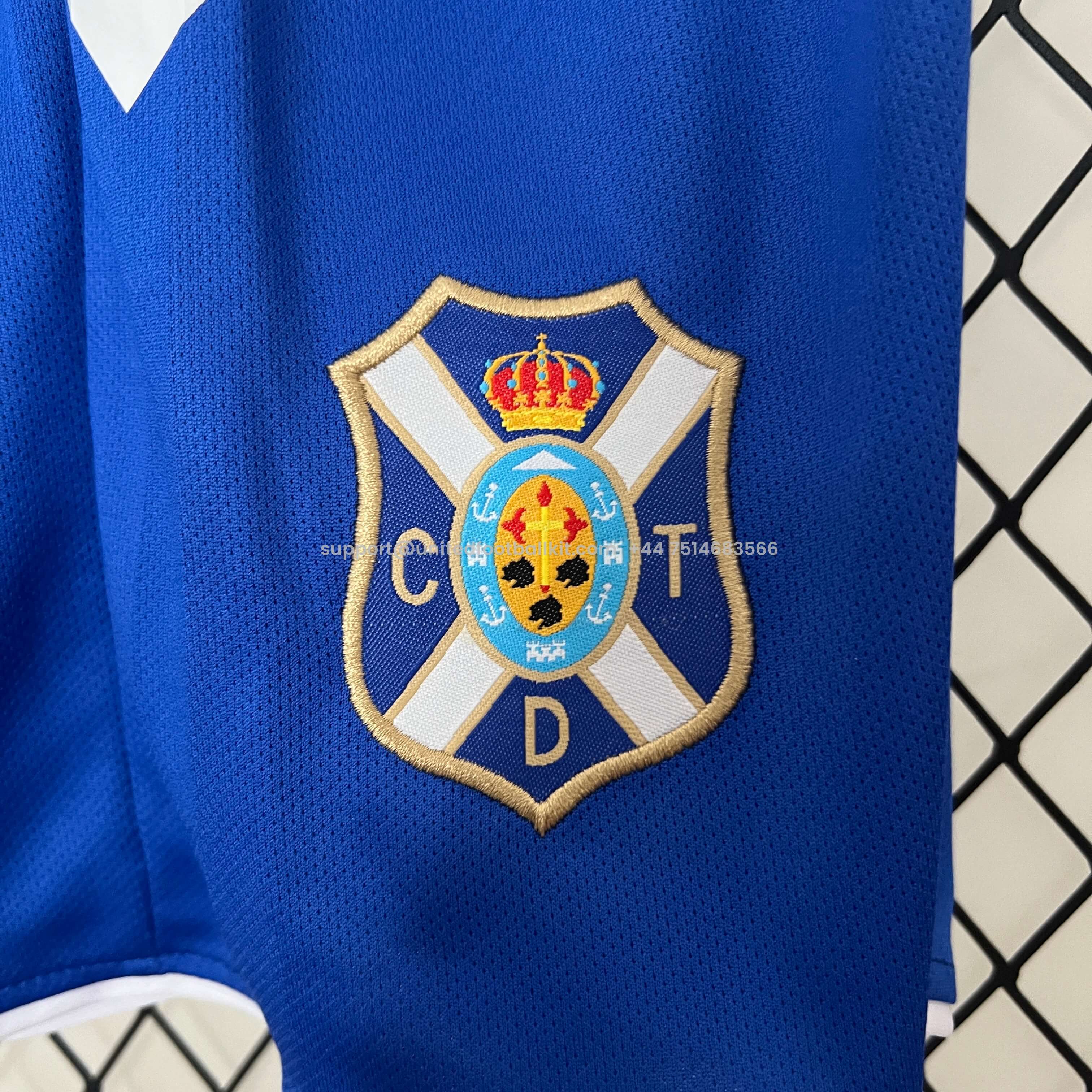 Unitedfootballkit.com | Tenerife 24-25 Home Stadium Kids Kit -Customize Name, Number and Patch | Worldwide Shipping