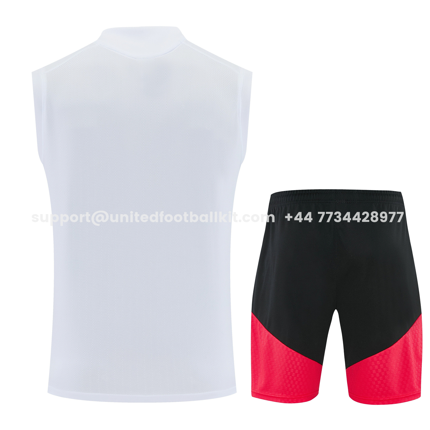 Unitedfootballkit.com | Germany 2026 Vest Training Set - White Vest and Black Shorts -Customize Name, Number and Patch | Worldwide Shipping