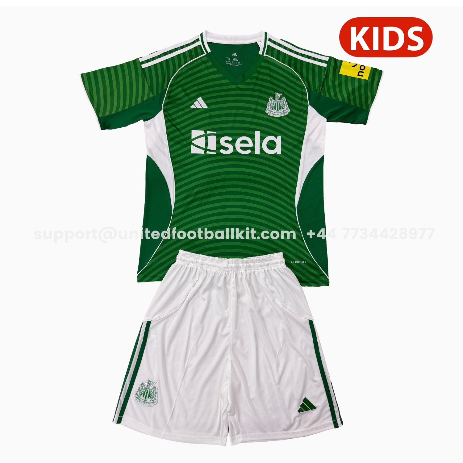 Unitedfootballkit.com | Newcastle United 25-26 Away Kids Kit -Customize Name, Number and Patch | Worldwide Shipping