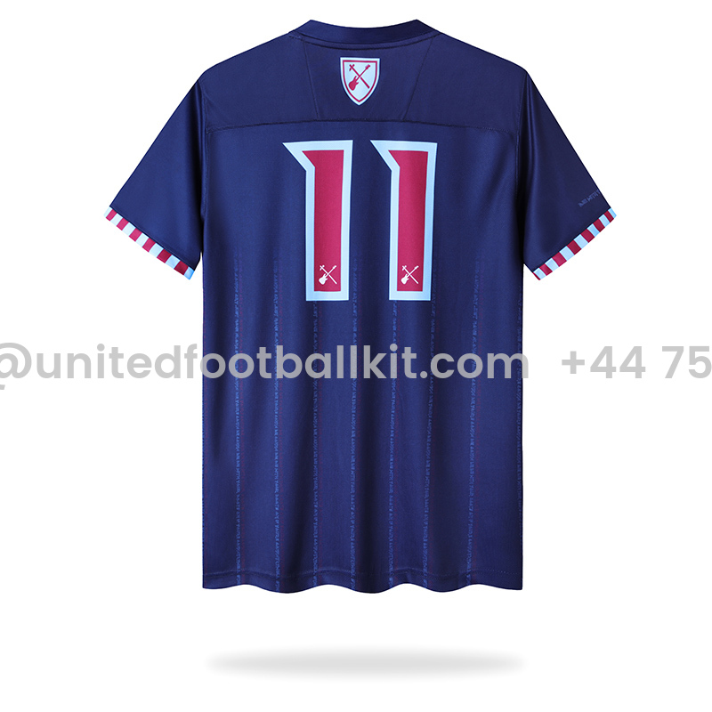 Unitedfootballkit.com | Iron Maiden x West Ham Away Special Edition Jersey - with 11 print -Customize Name, Number and Patch | Worldwide Shipping