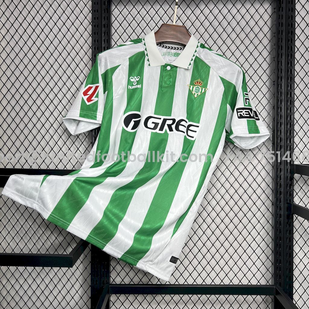 Unitedfootballkit.com | Real Betis 24-25 Home Stadium Jersey with New Sponsor - Fans Version -Customize Name, Number and Patch | Worldwide Shipping