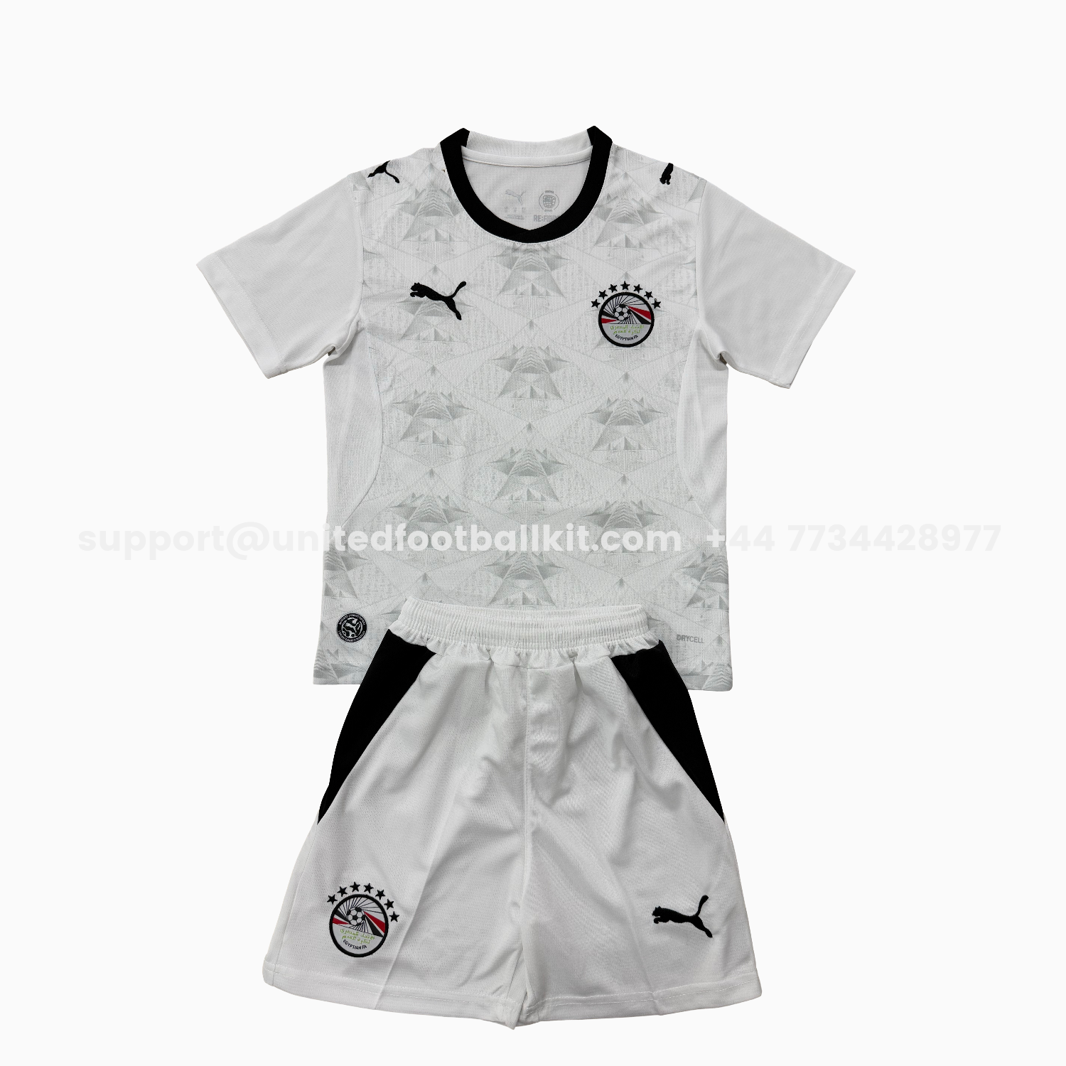 Unitedfootballkit.com | Egypt 2026 Away Kids Kit -Customize Name, Number and Patch | Worldwide Shipping
