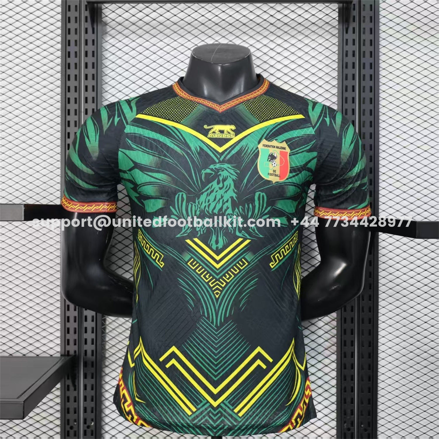 Unitedfootballkit.com | Mali 2026 Eagle Black Green Jersey - Player Version -Customize Name, Number and Patch | Worldwide Shipping