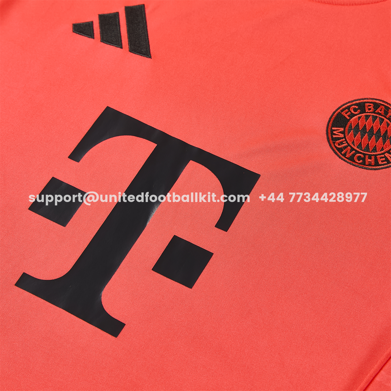 Unitedfootballkit.com | Bayern Munich 25-26 Vest Training Set - Coral With Black Accents Top & Black With Coral Accents Pants -Customize Name, Number and Patch | Worldwide Shipping