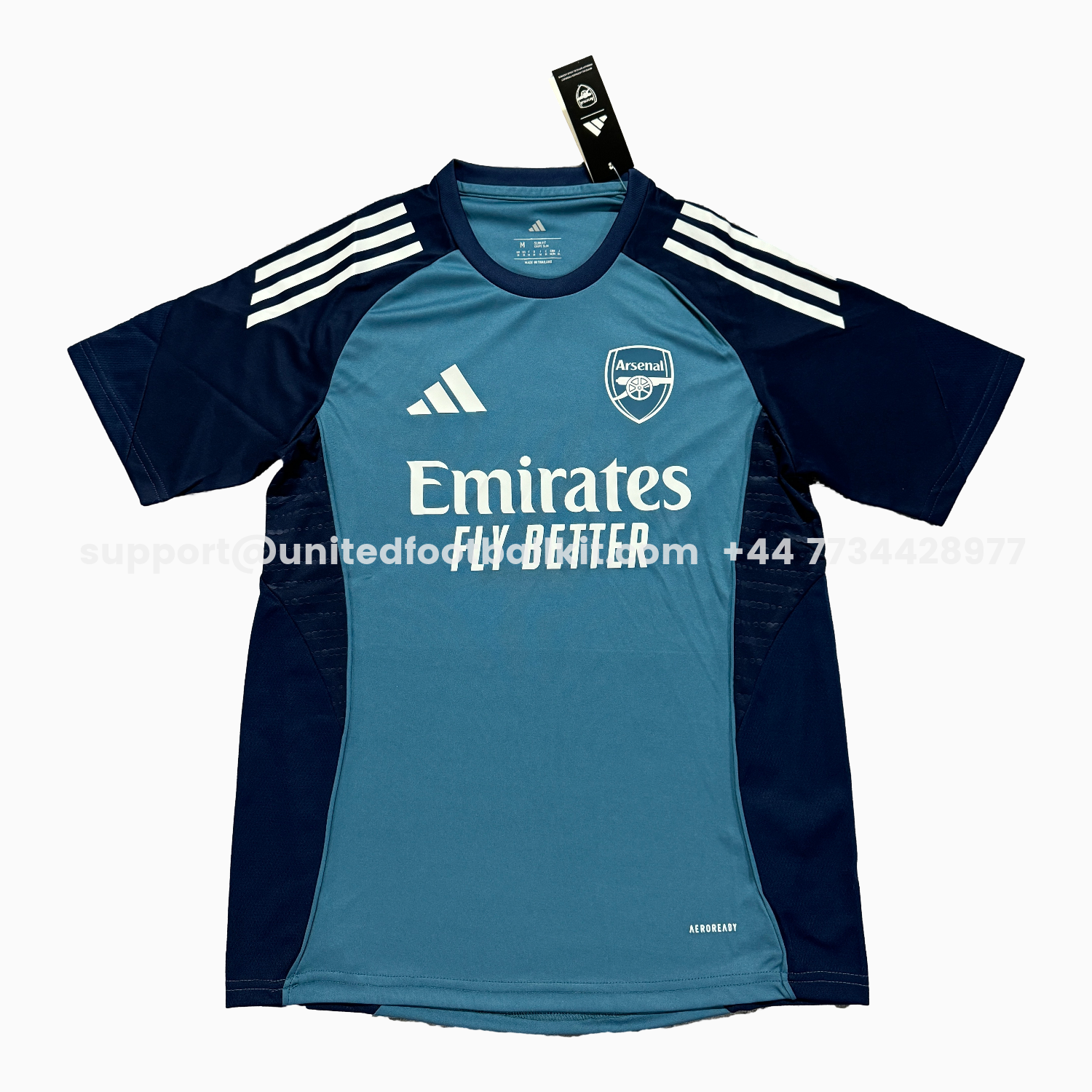 Unitedfootballkit.com | Arsenal 25-26 Blue Grey Training Jersey - Fans Version -Customize Name, Number and Patch | Worldwide Shipping