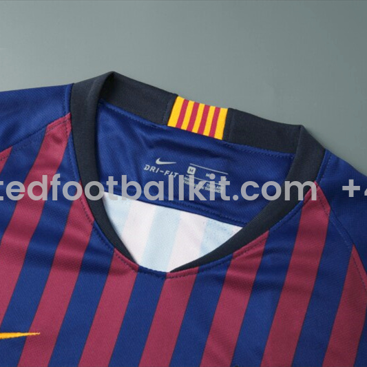 Unitedfootballkit.com | Retro Barcelona 18-19 Home Stadium Jersey -Customize Name, Number and Patch | Worldwide Shipping